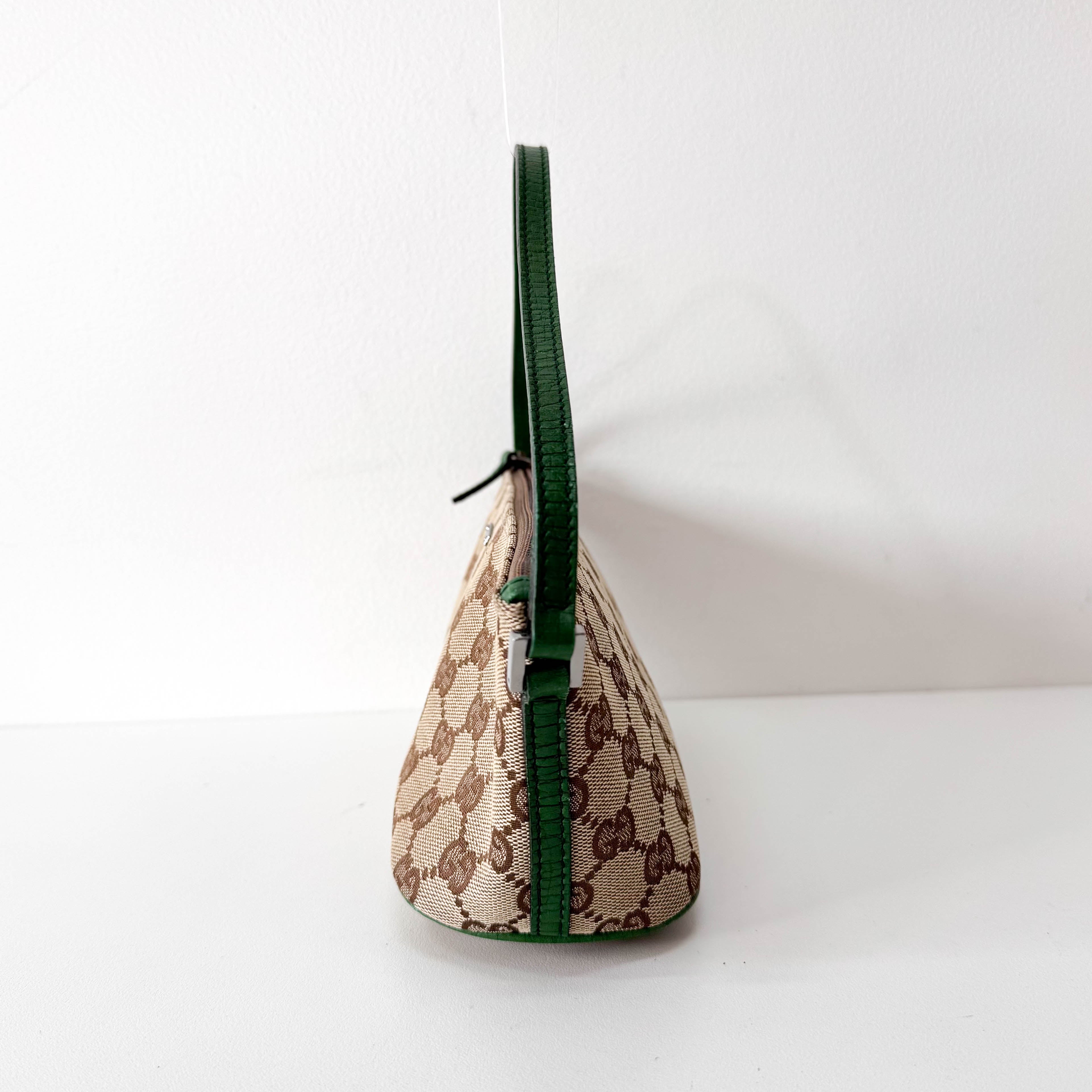 GG Canvas Green Boat Bag