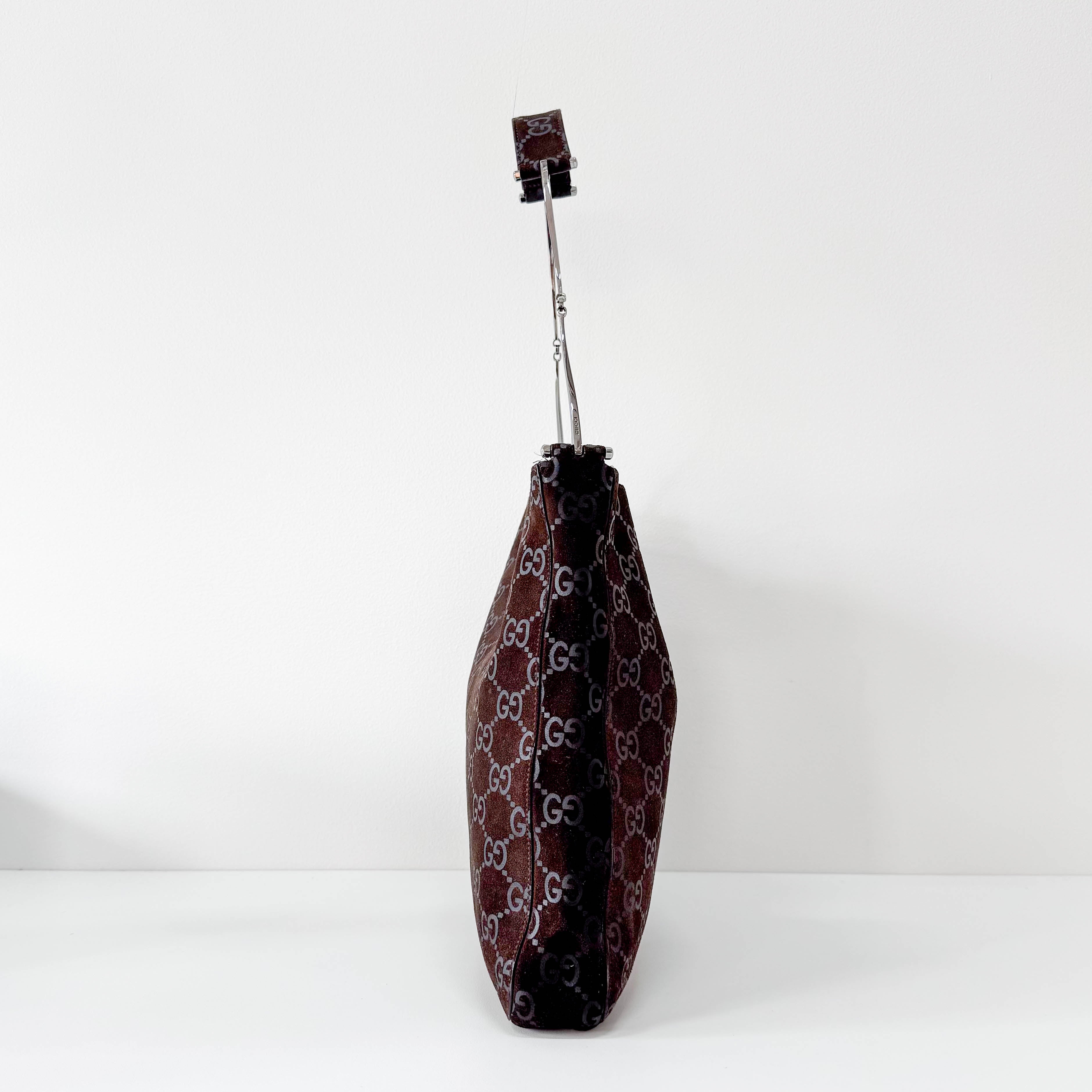 Brown Suede Shoulder Bag