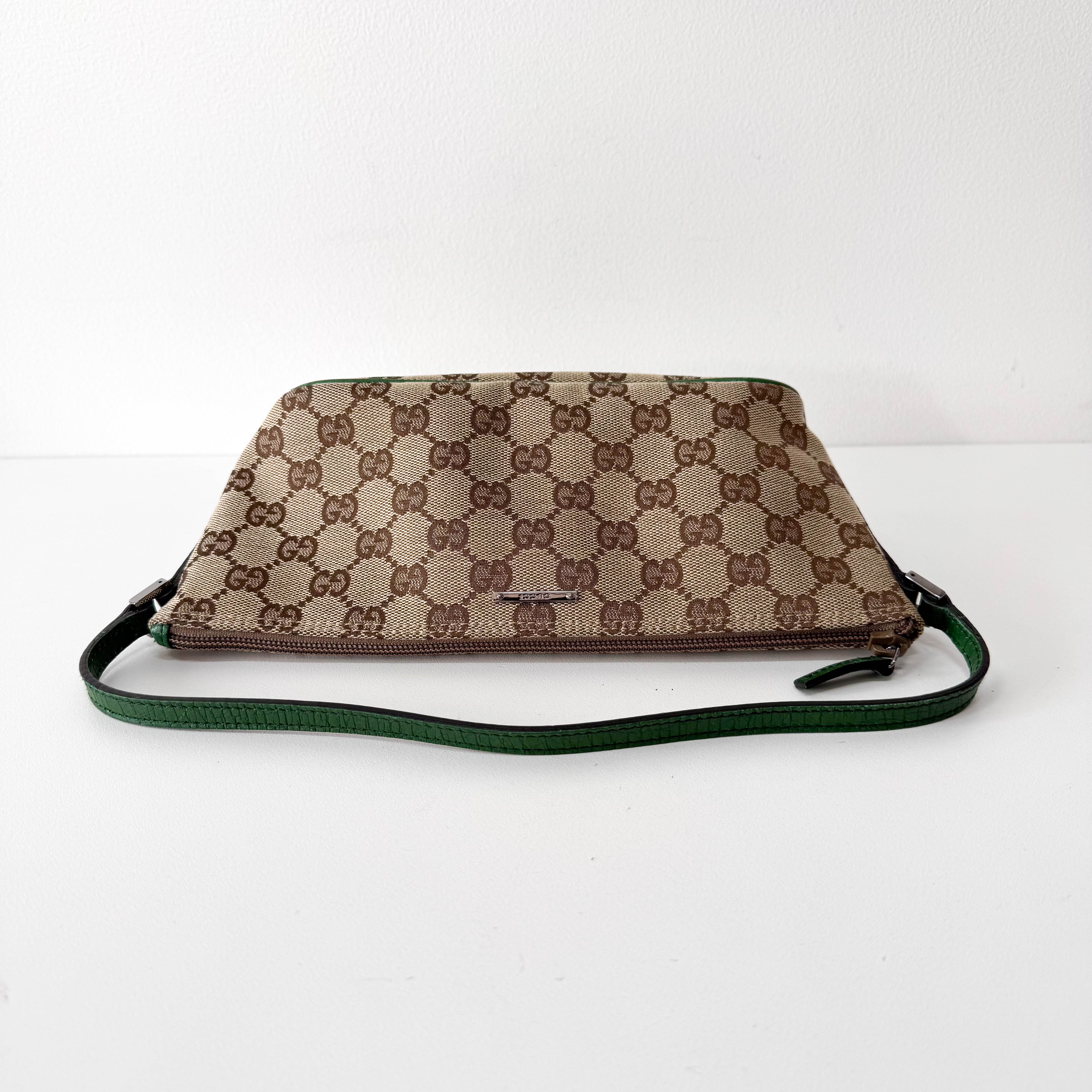 GG Canvas Green Boat Bag