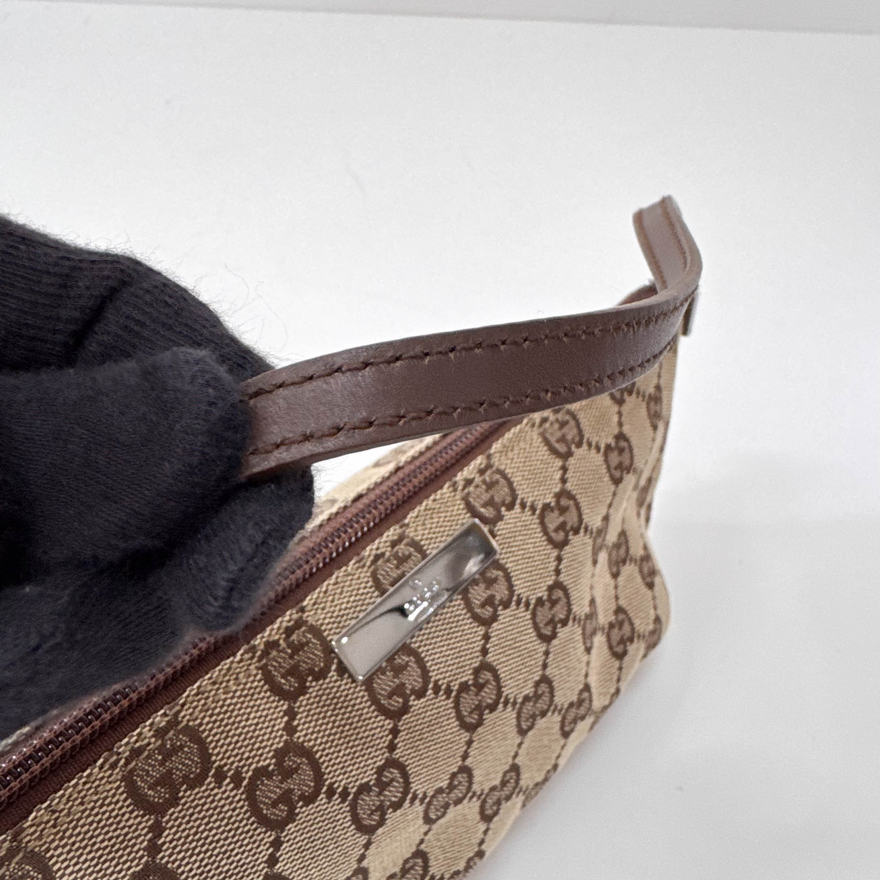 Brown GG Canvas Hobo Pochette Bag