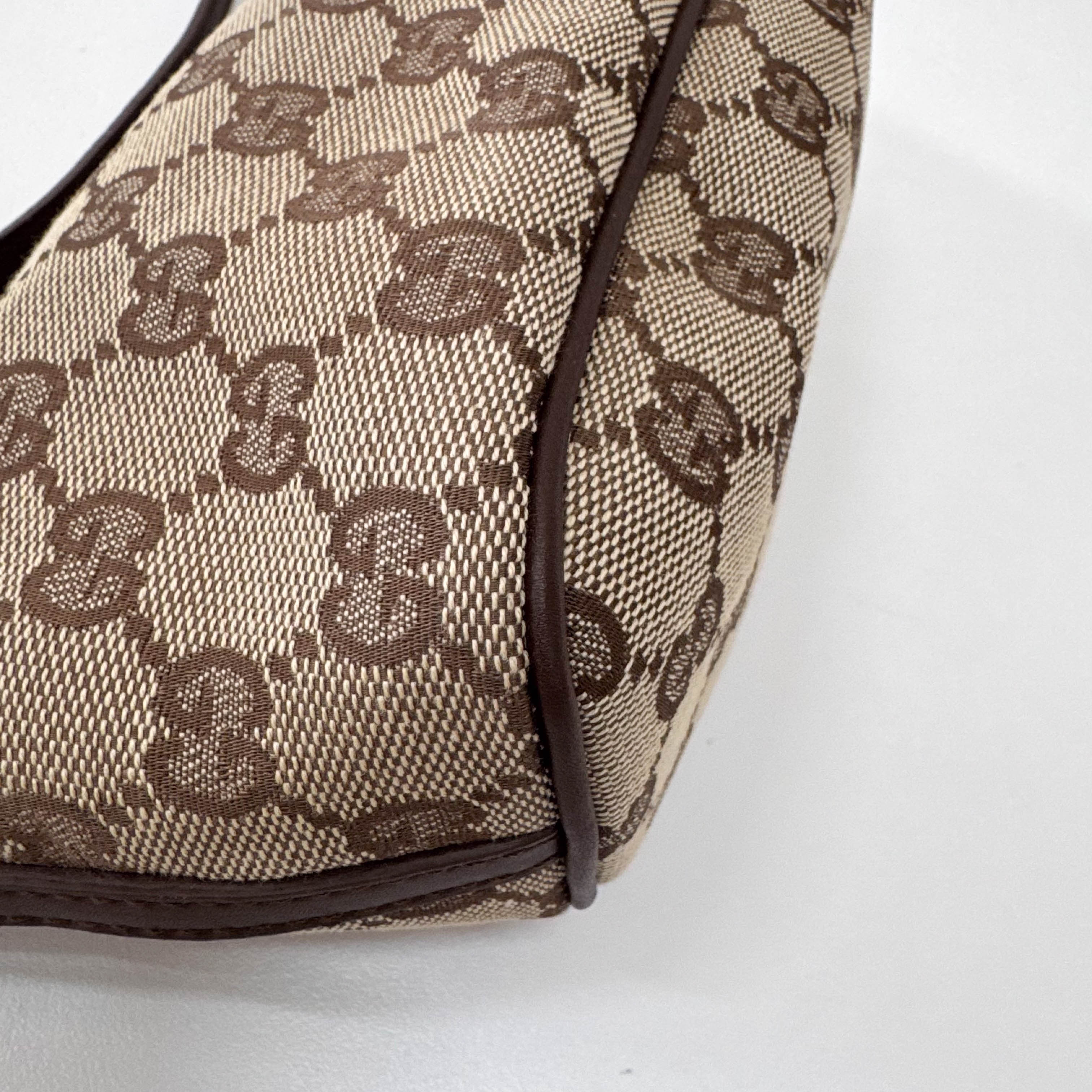 Brown GG Canvas Hobo Pochette Bag