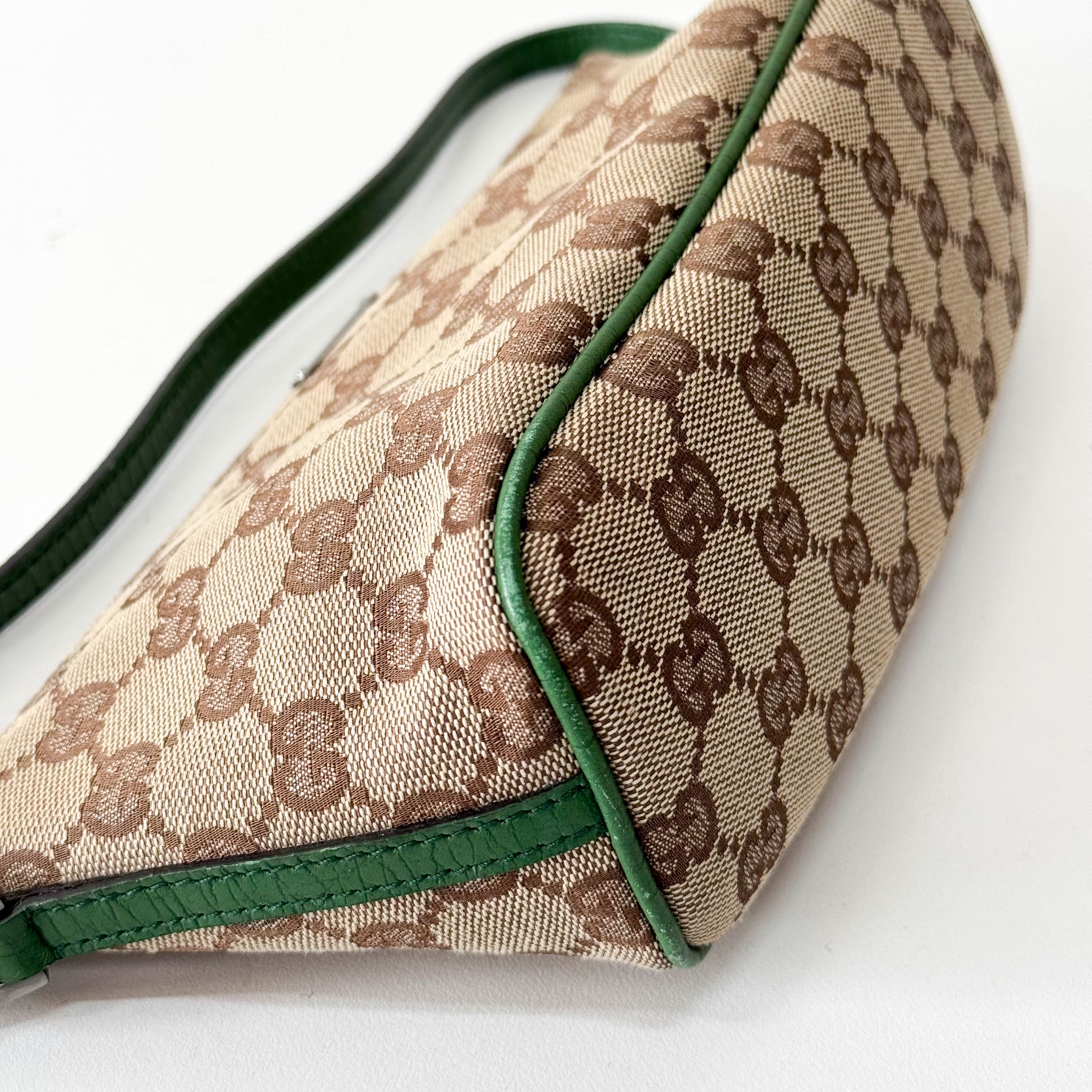 GG Canvas Green Boat Bag