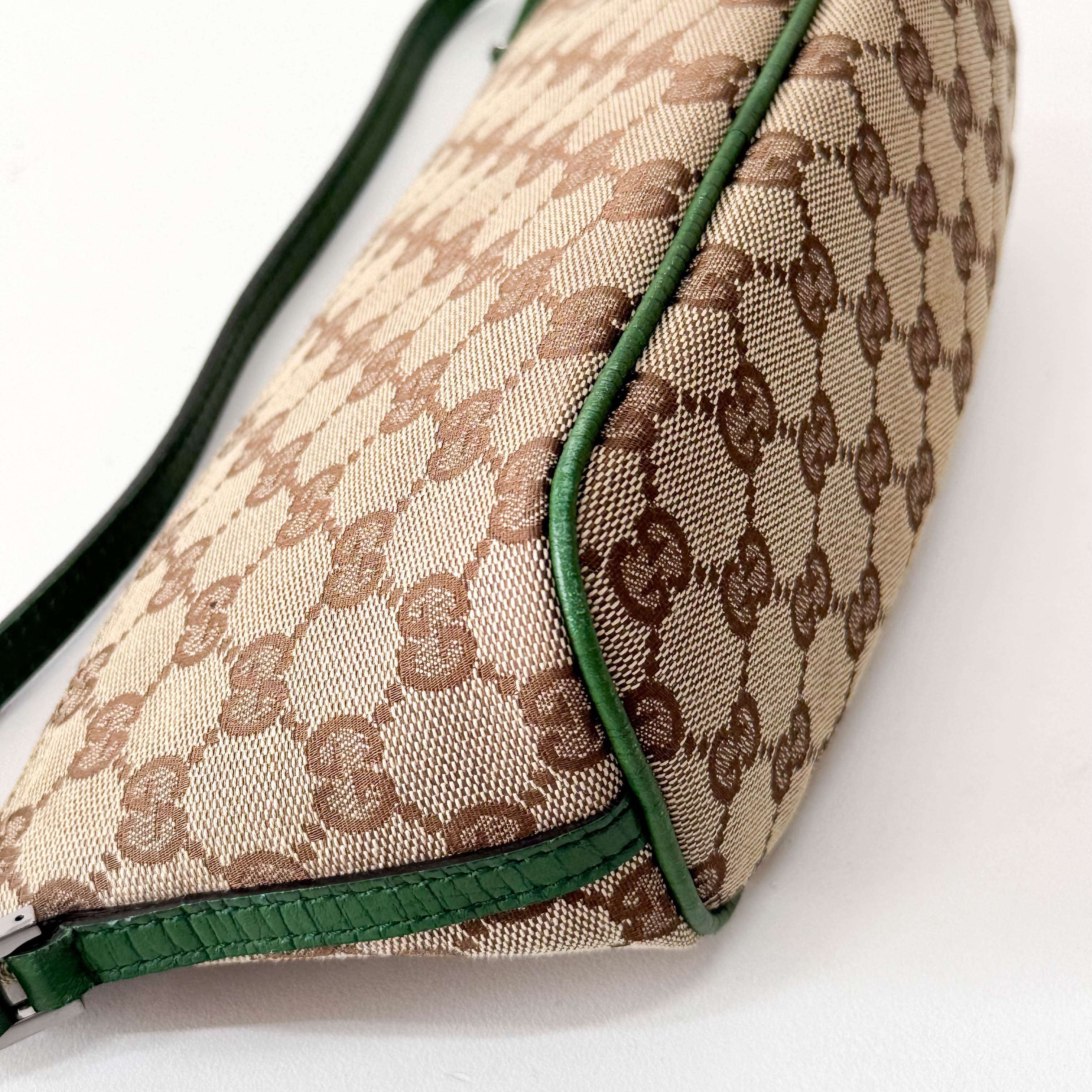 GG Canvas Green Boat Bag