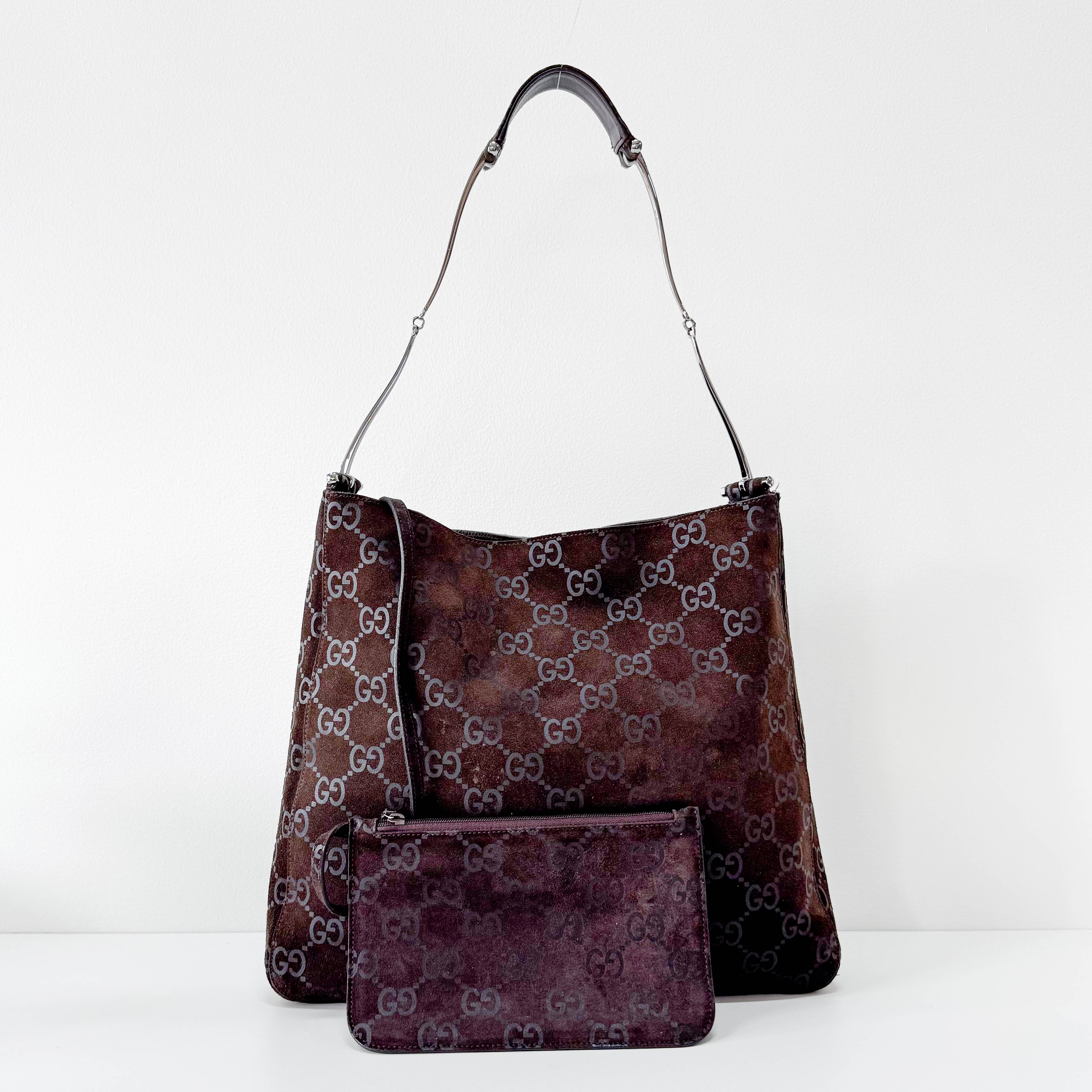 Brown Suede Shoulder Bag