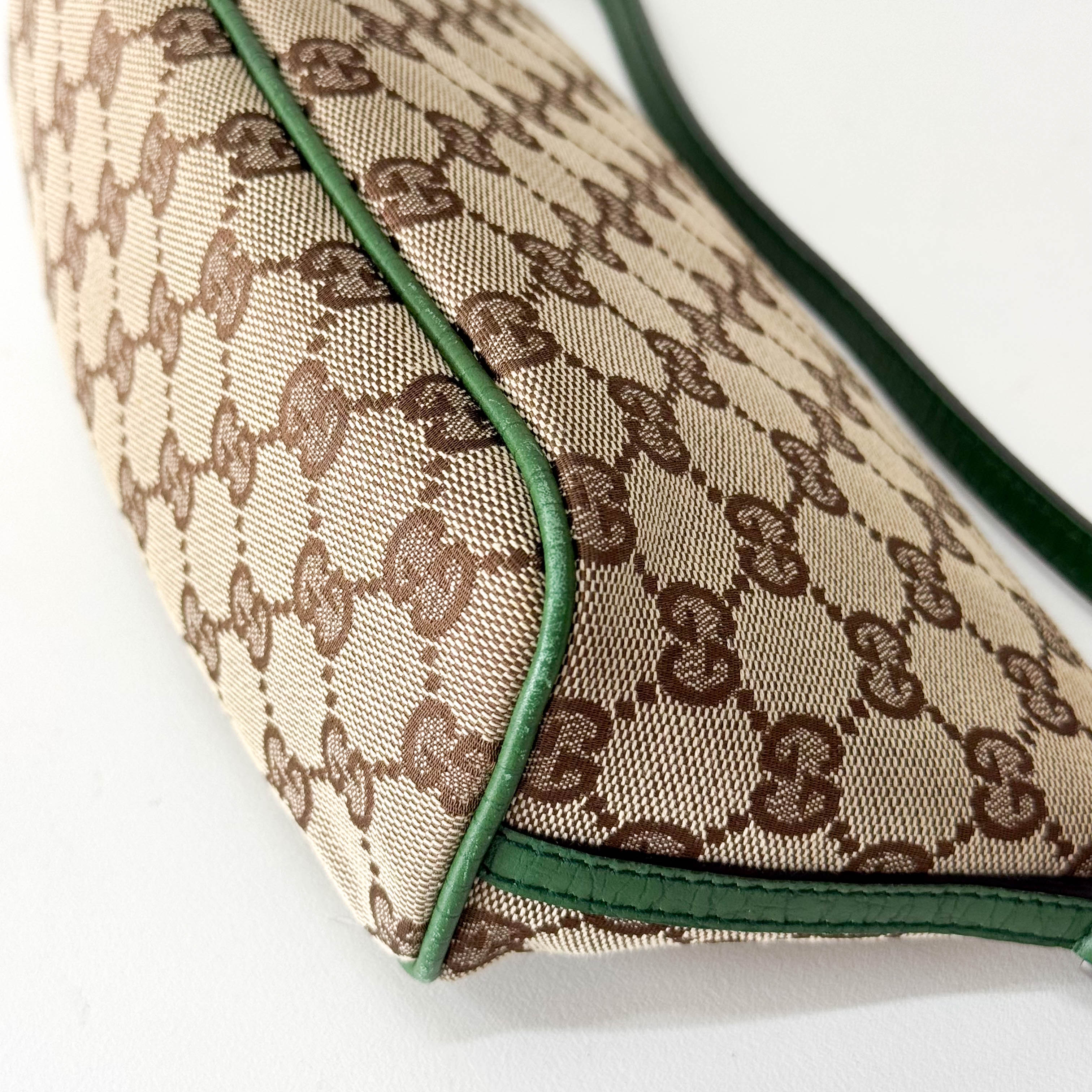 GG Canvas Green Boat Bag