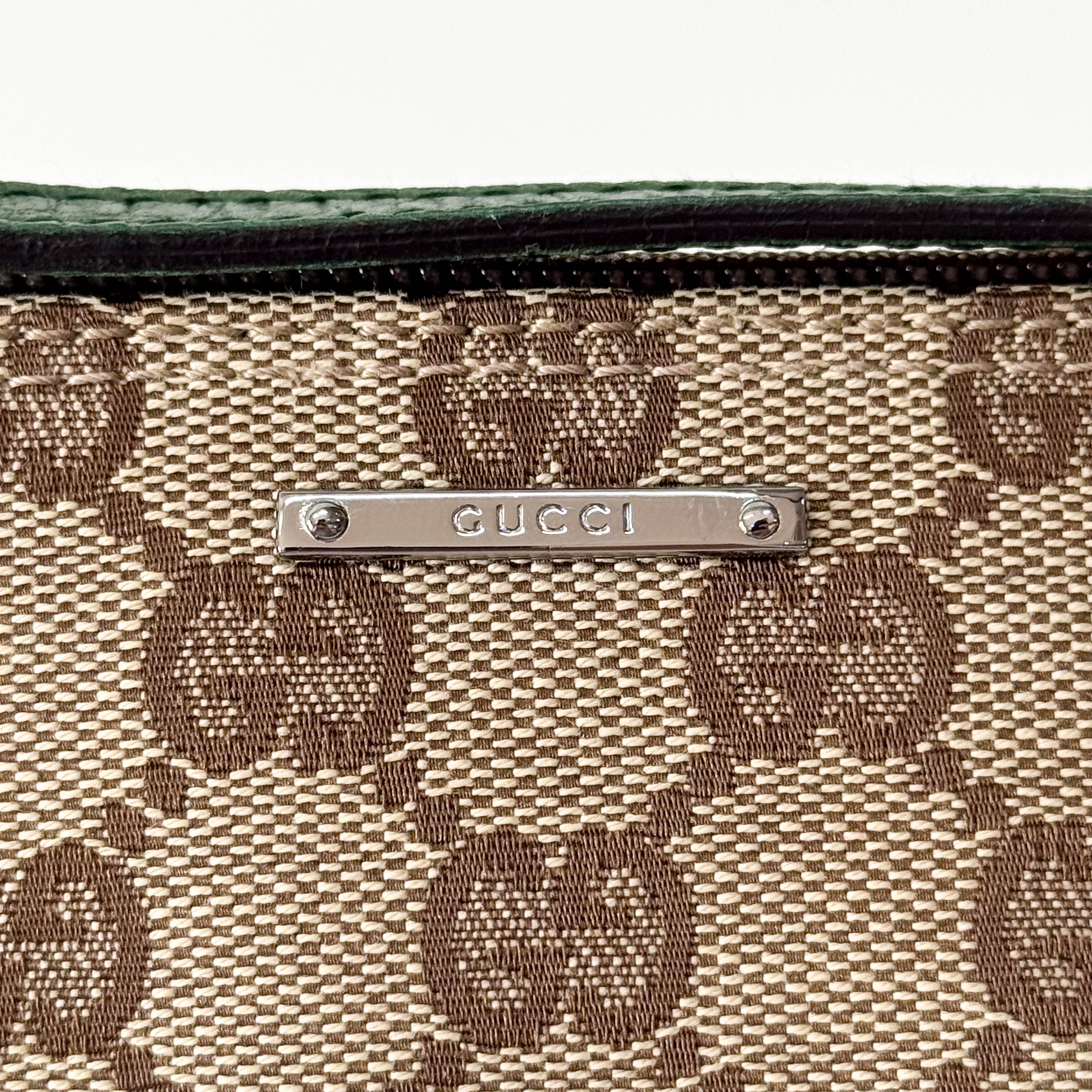 GG Canvas Green Boat Bag