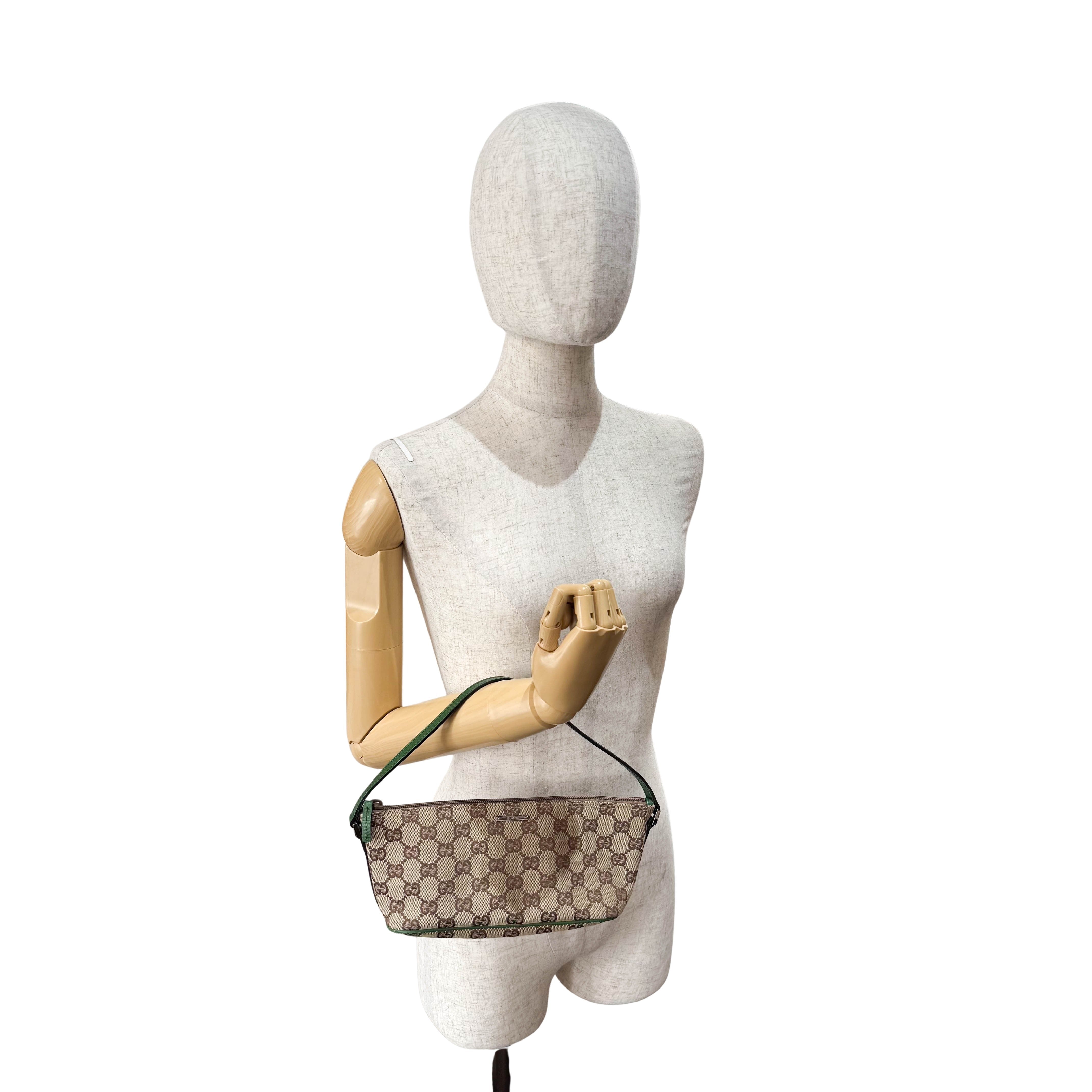 GG Canvas Green Boat Bag