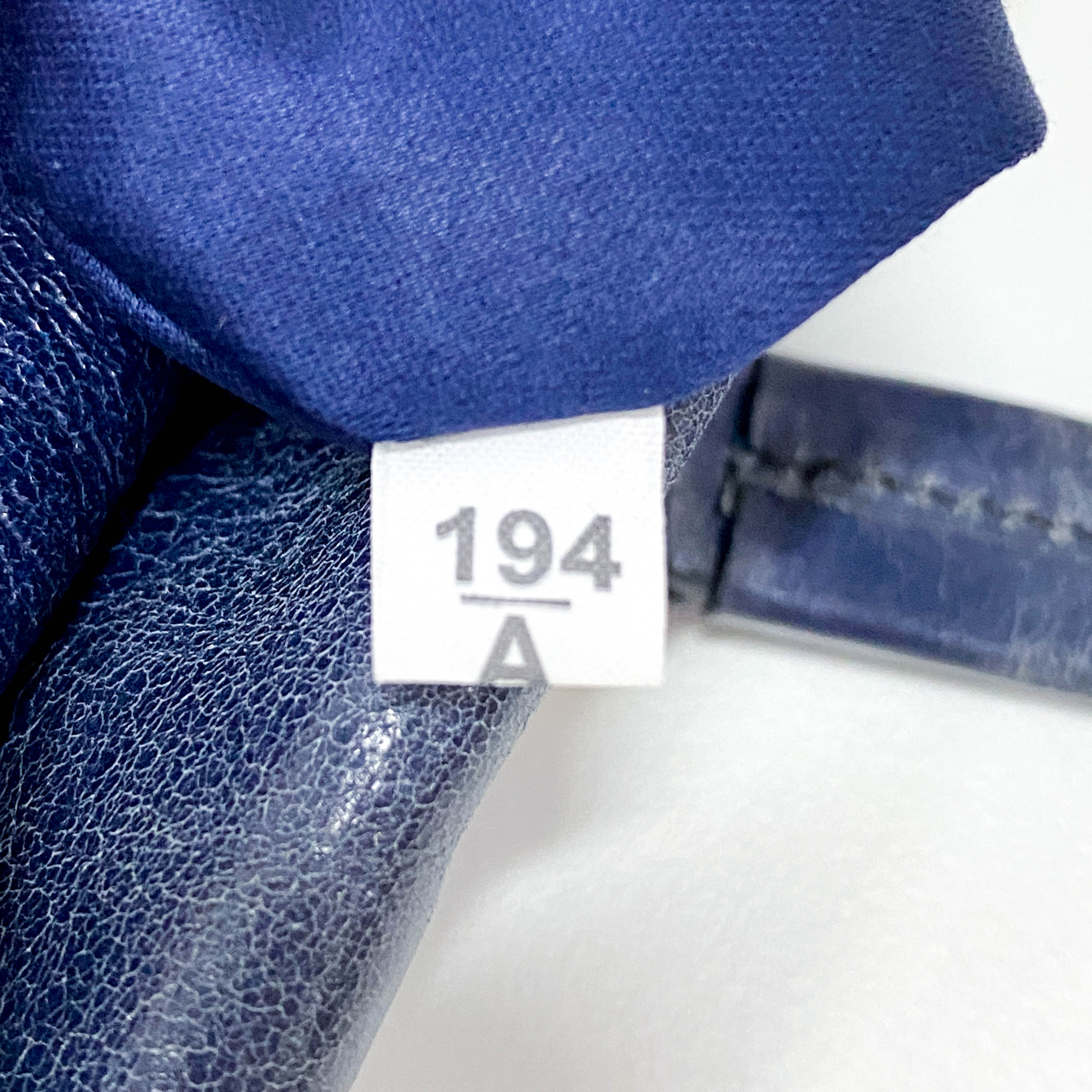 Vitello Shine Navy Calfskin Shoulder Bag