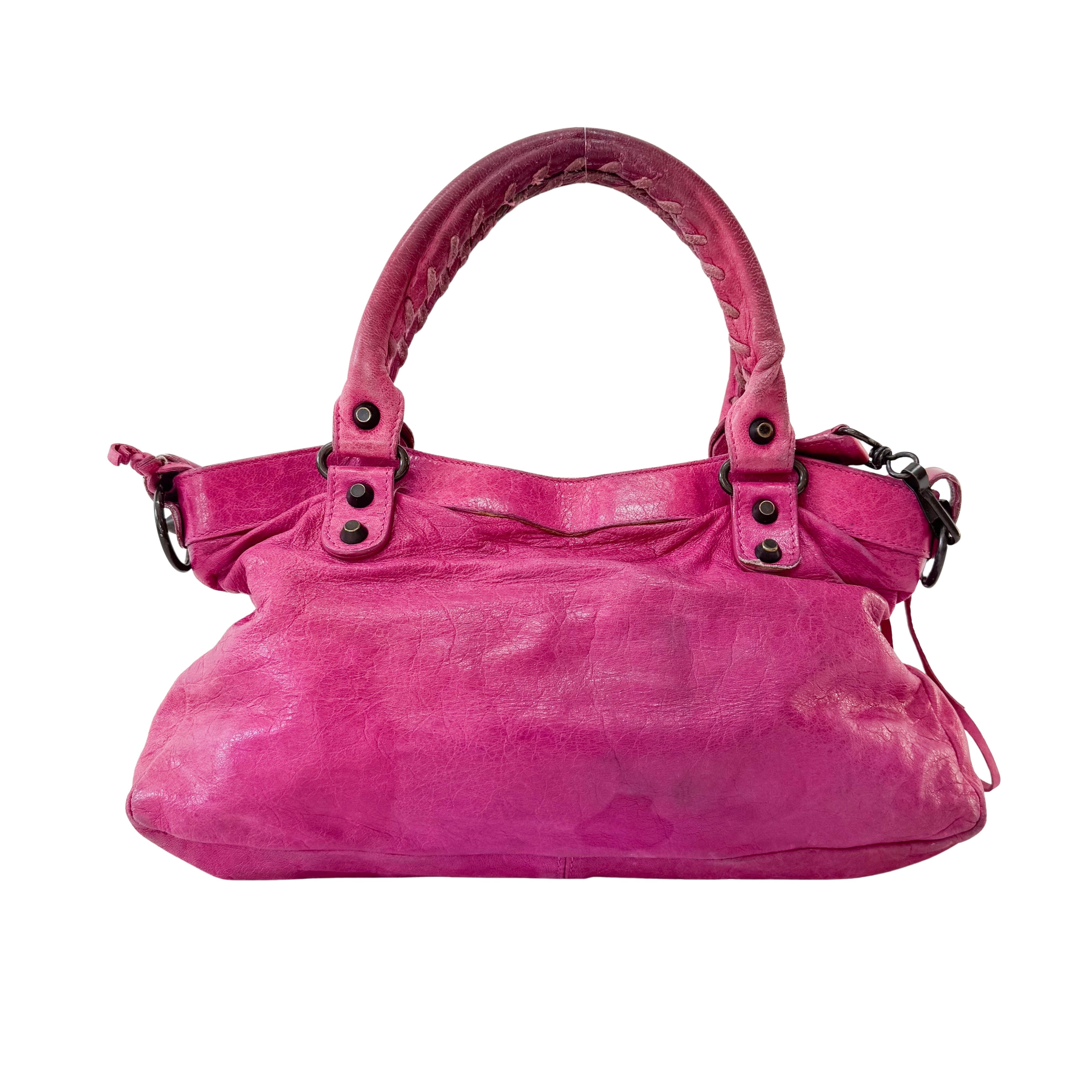 The First Pink Leather Bag