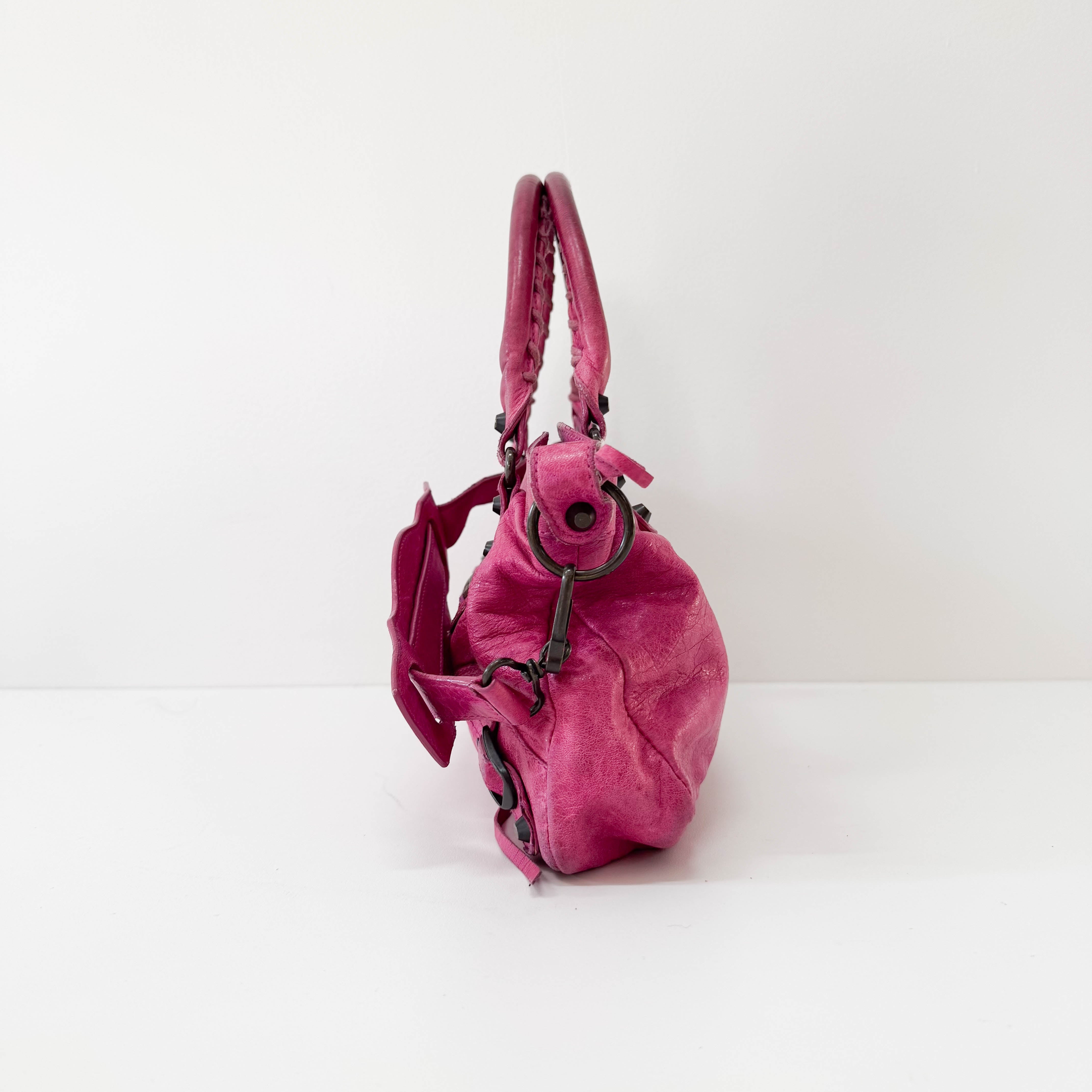 The First Pink Leather Bag