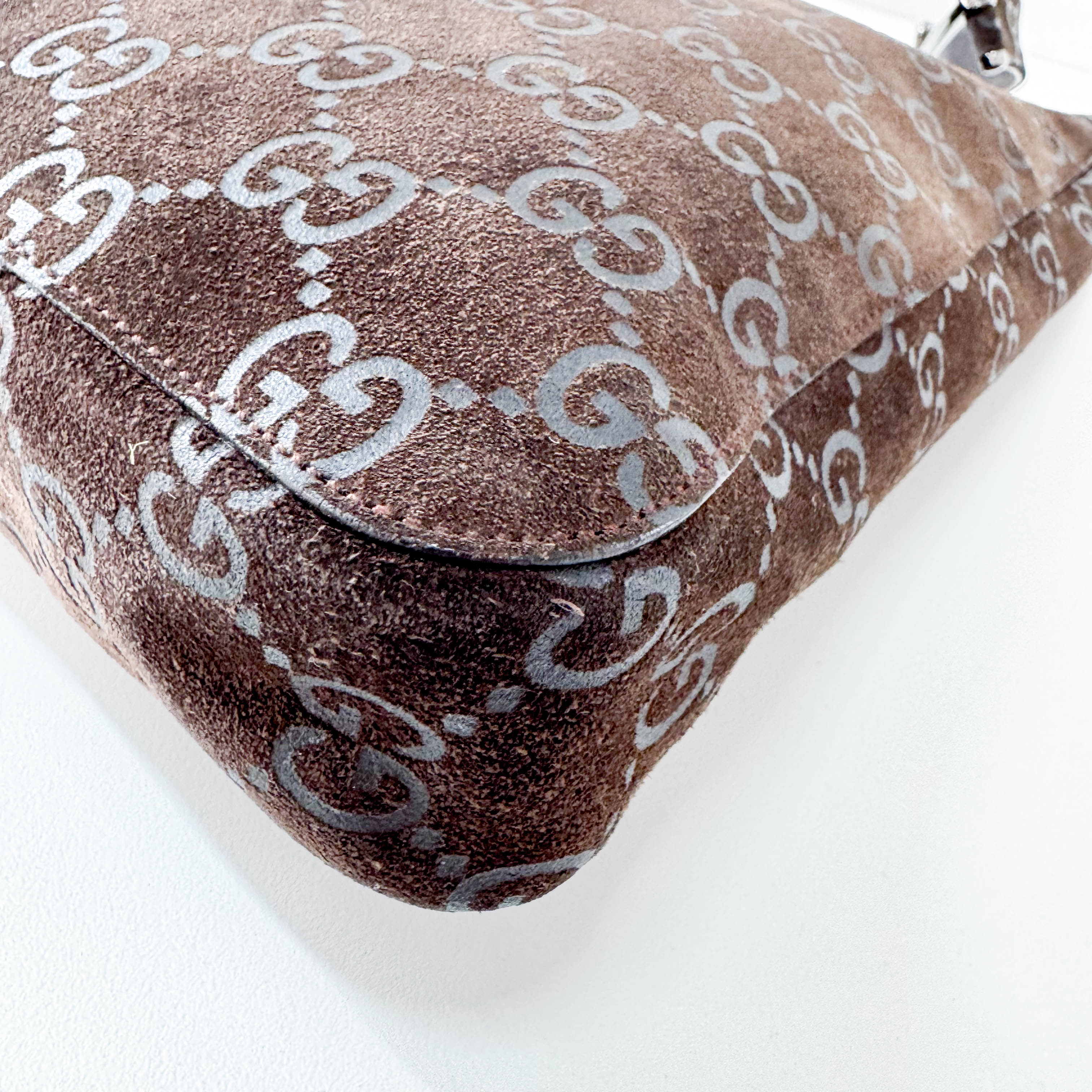 Brown Suede Shoulder Bag