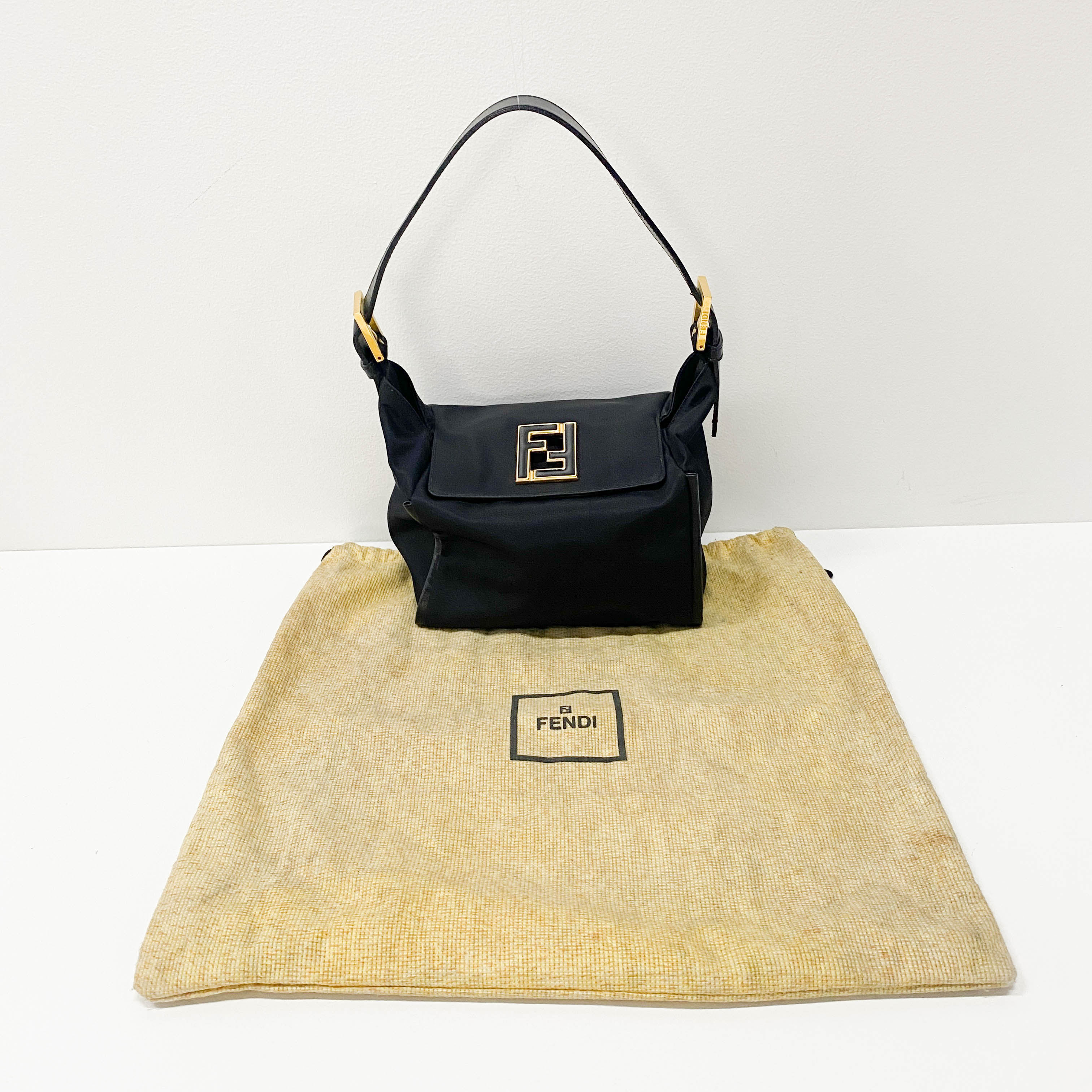 Black Nylon Shoulder Bag