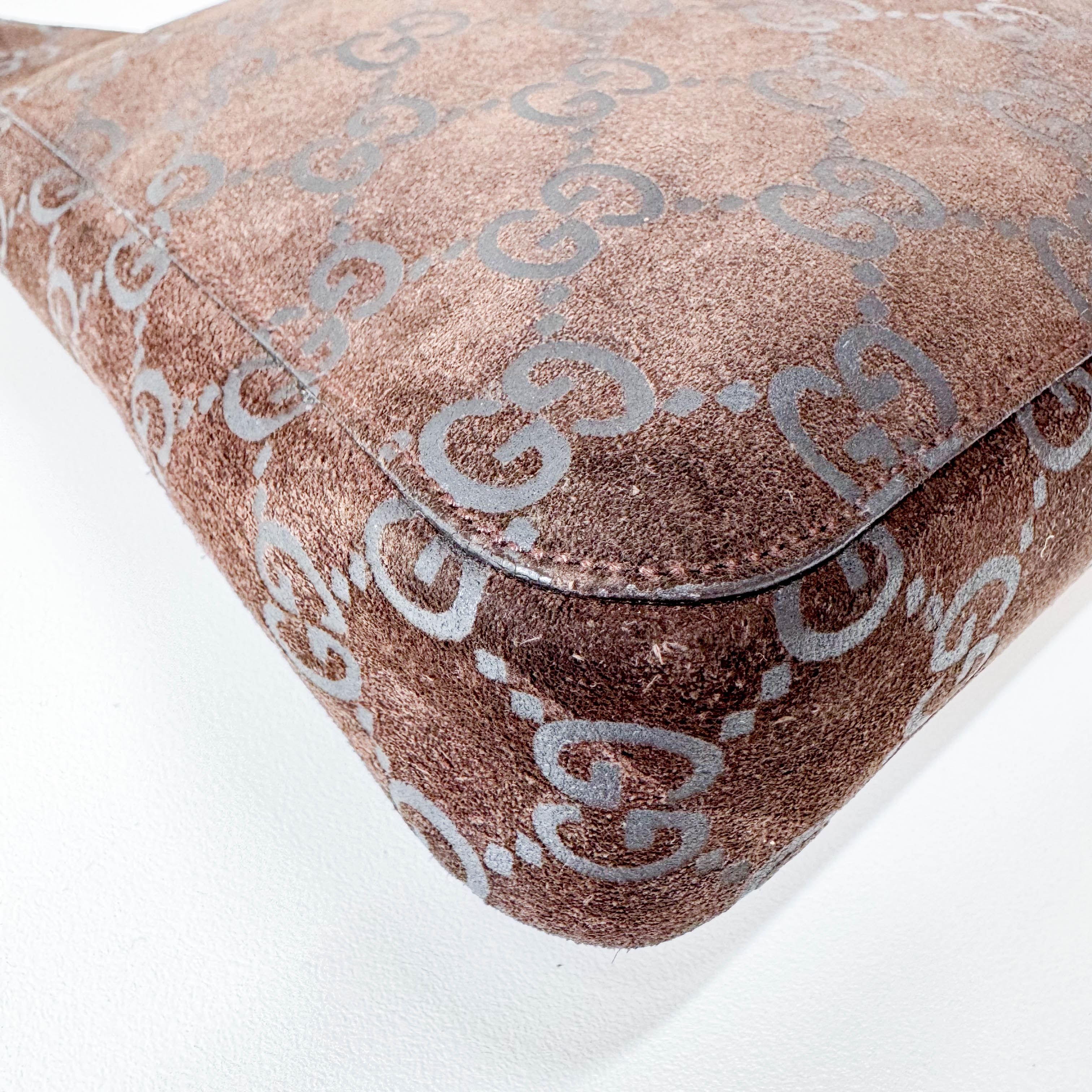 Brown Suede Shoulder Bag