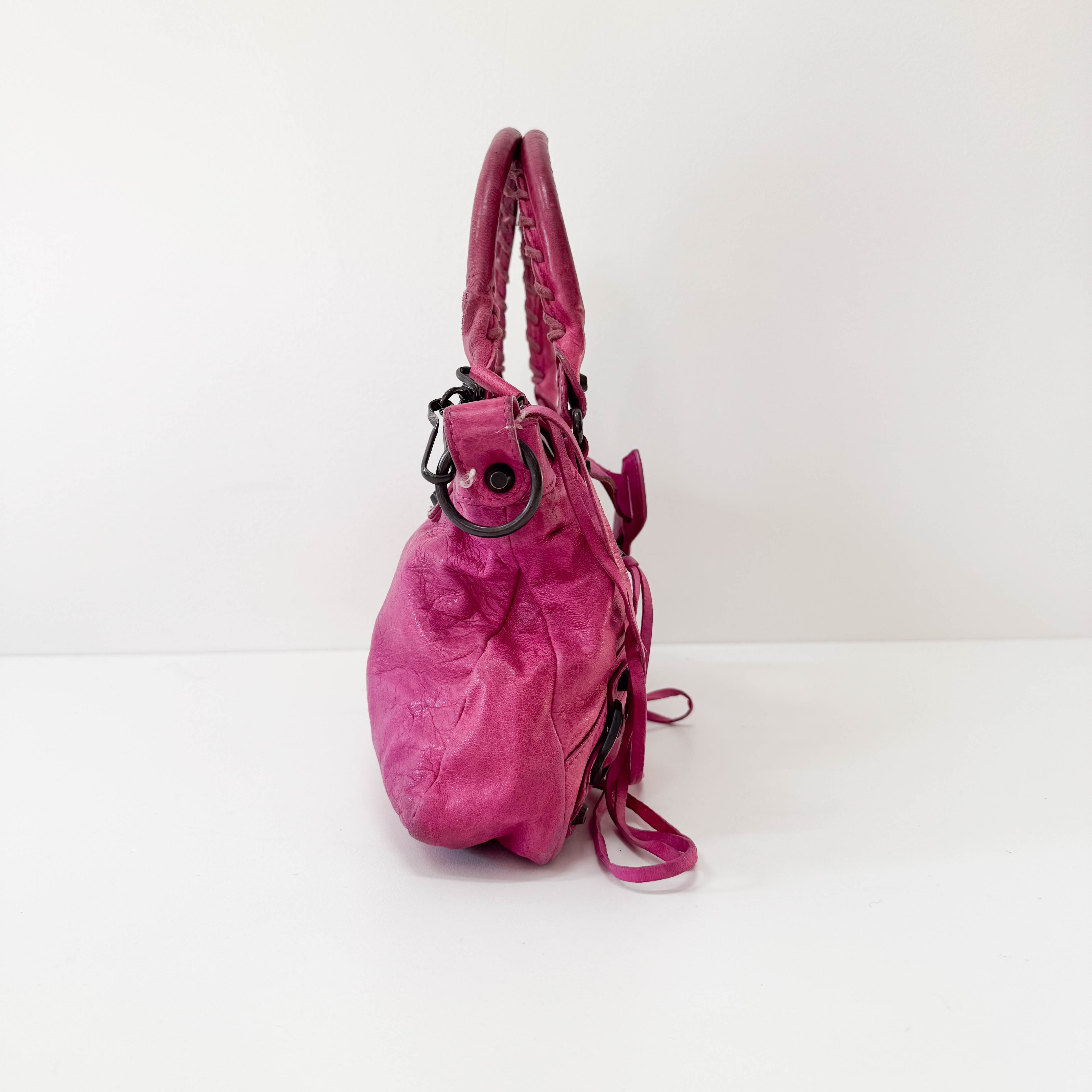 The First Pink Leather Bag