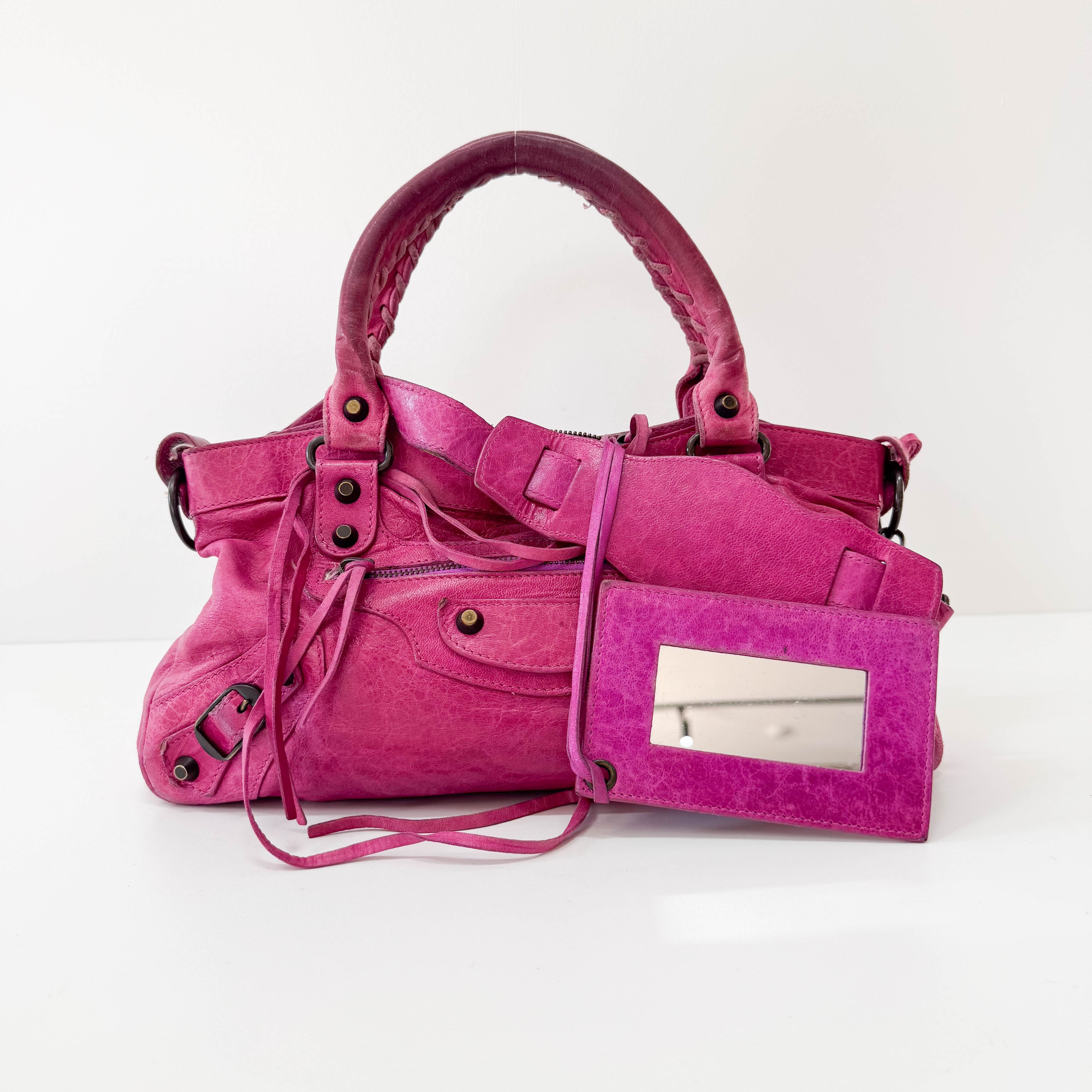 The First Pink Leather Bag