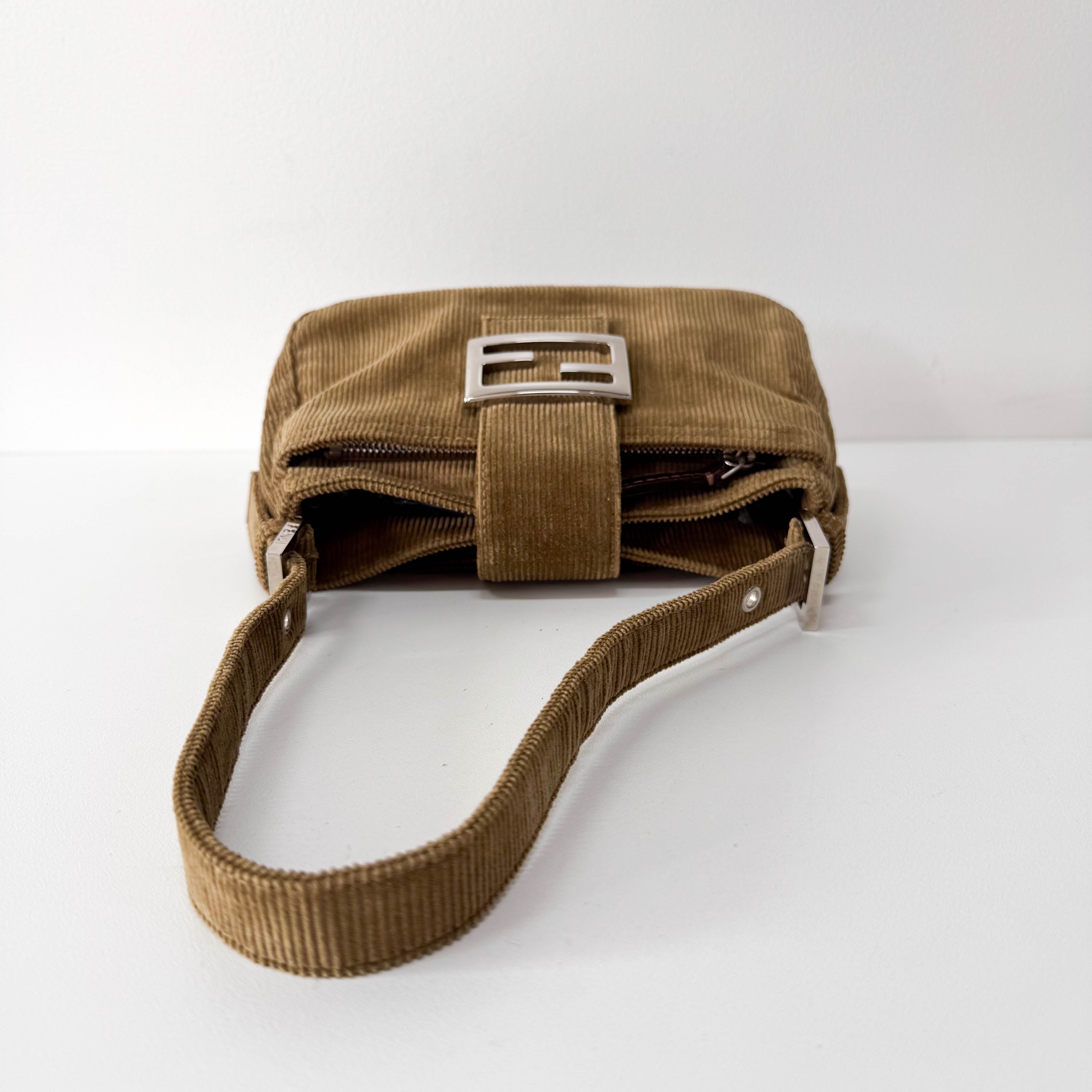 Corduroy Brown Shoulder Bag