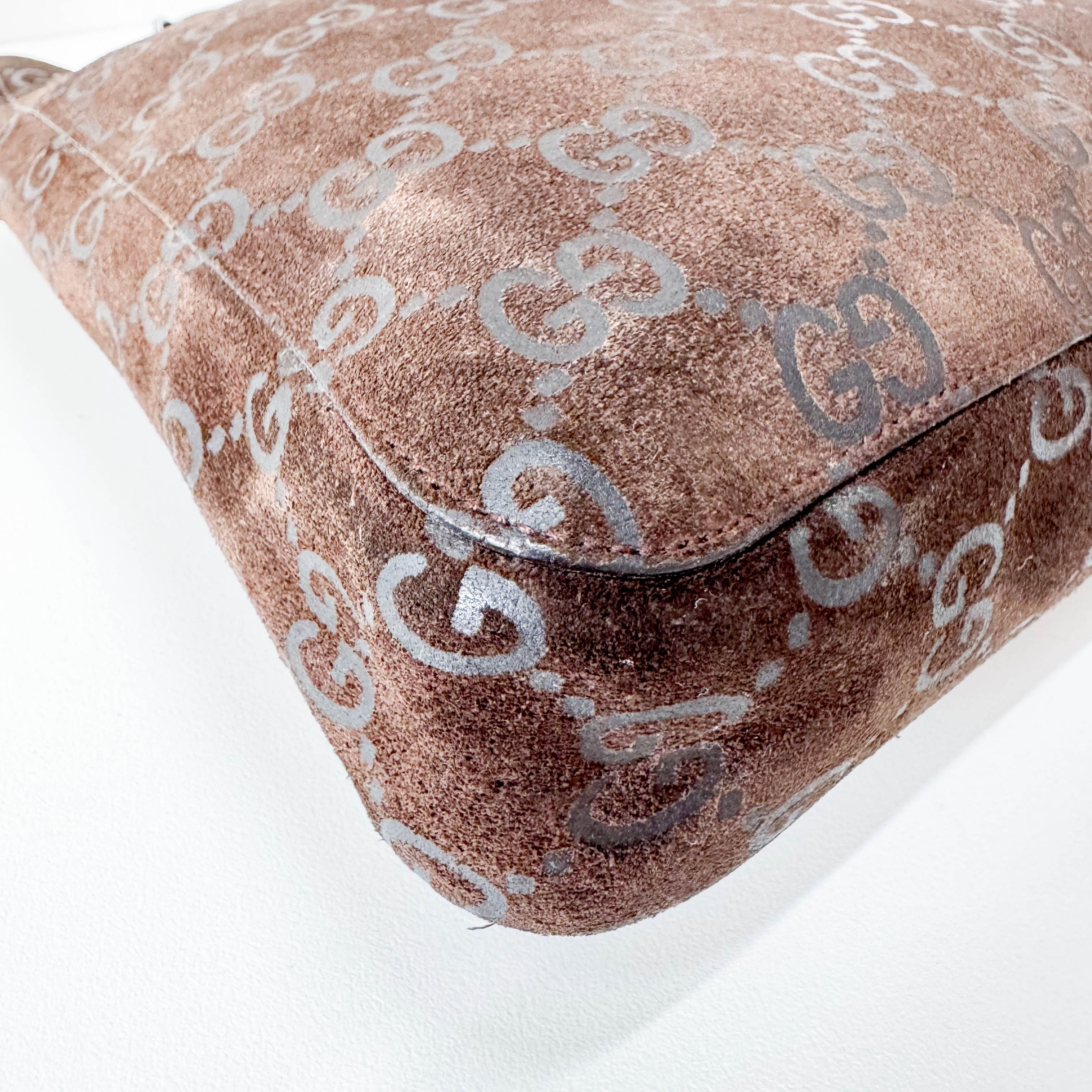 Brown Suede Shoulder Bag