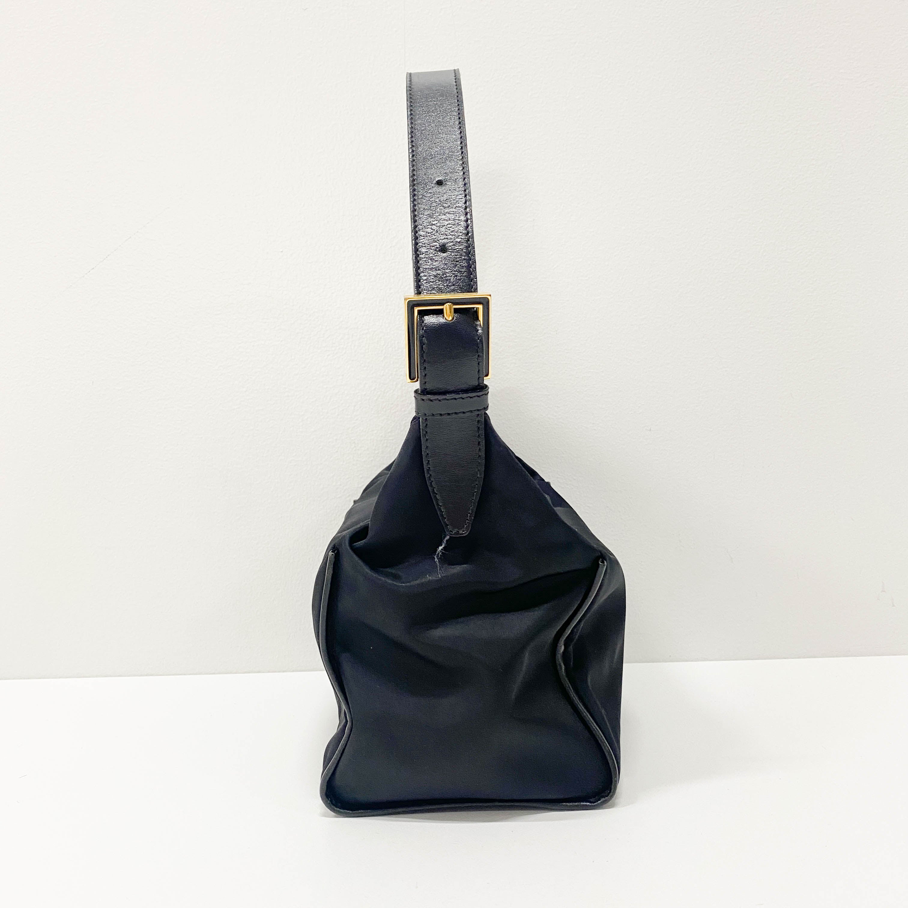 Black Nylon Shoulder Bag