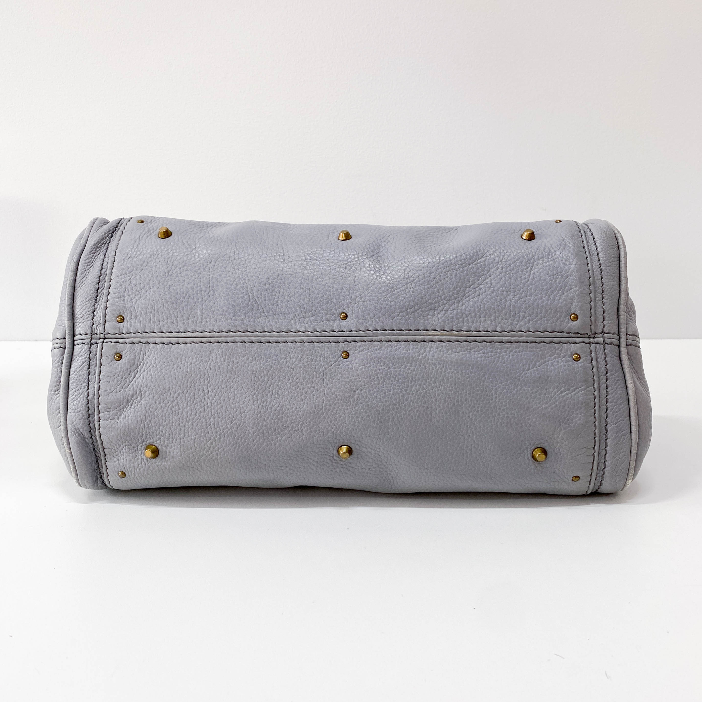 Paddington Grey Leather Shoulder Bag