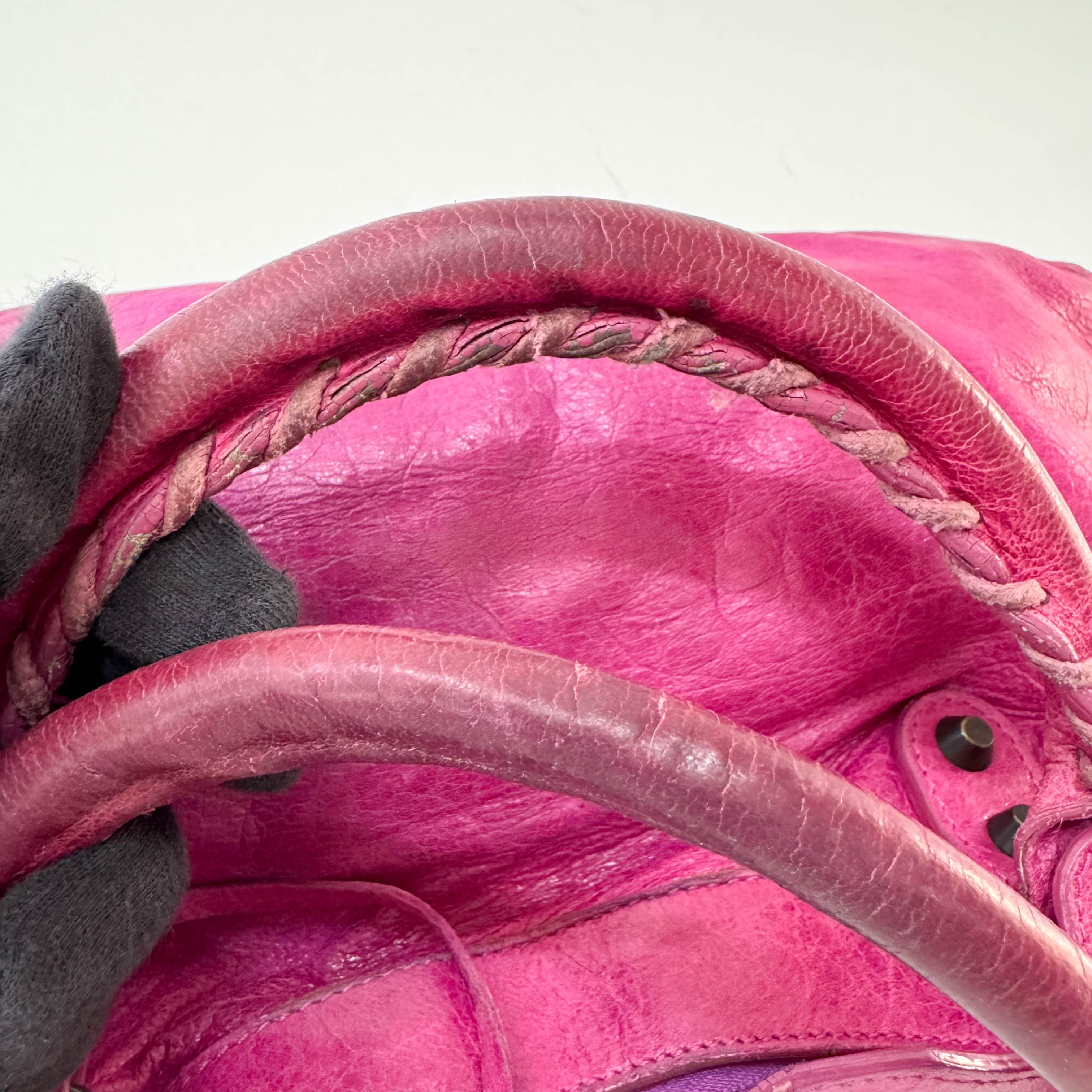 The First Pink Leather Bag