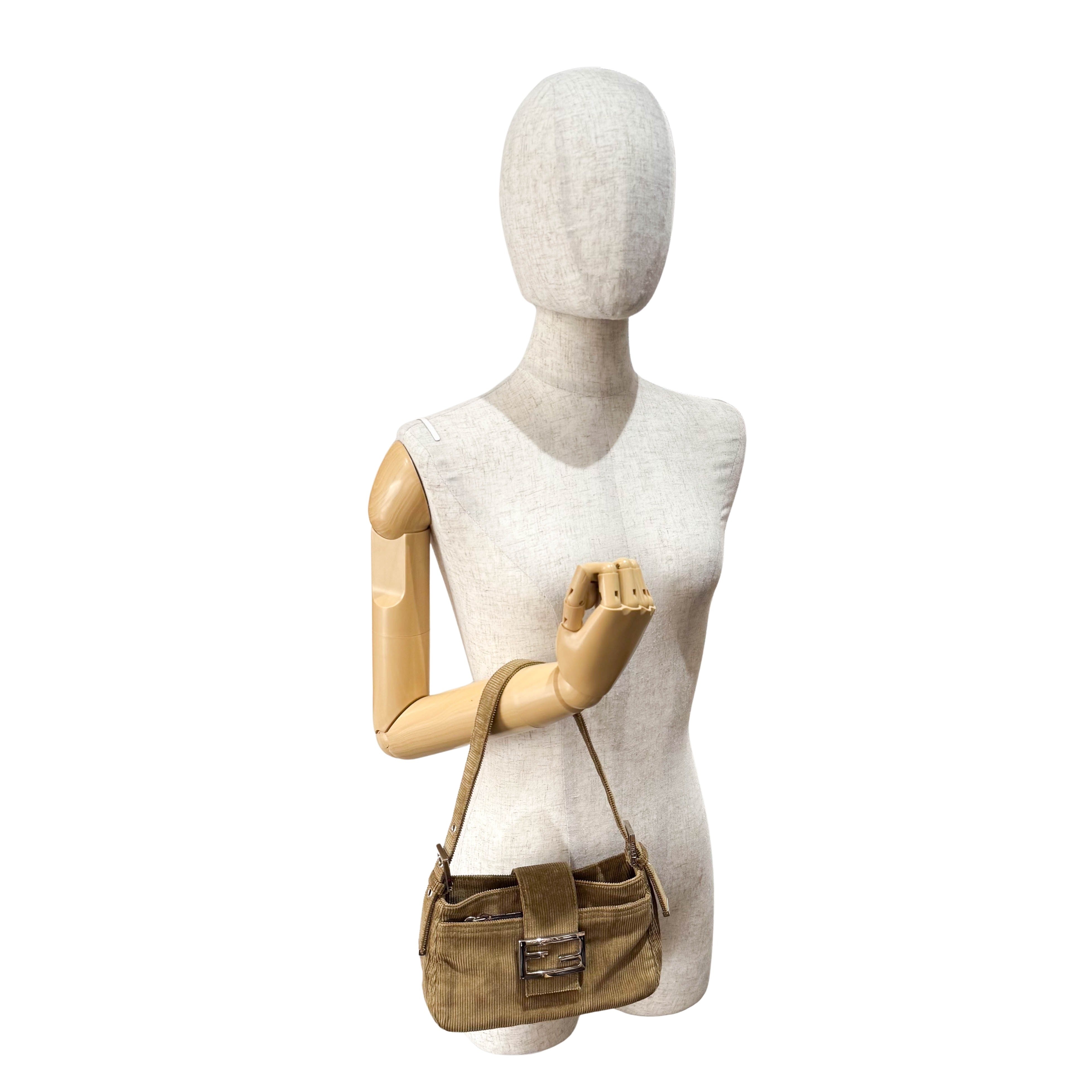 Corduroy Brown Shoulder Bag