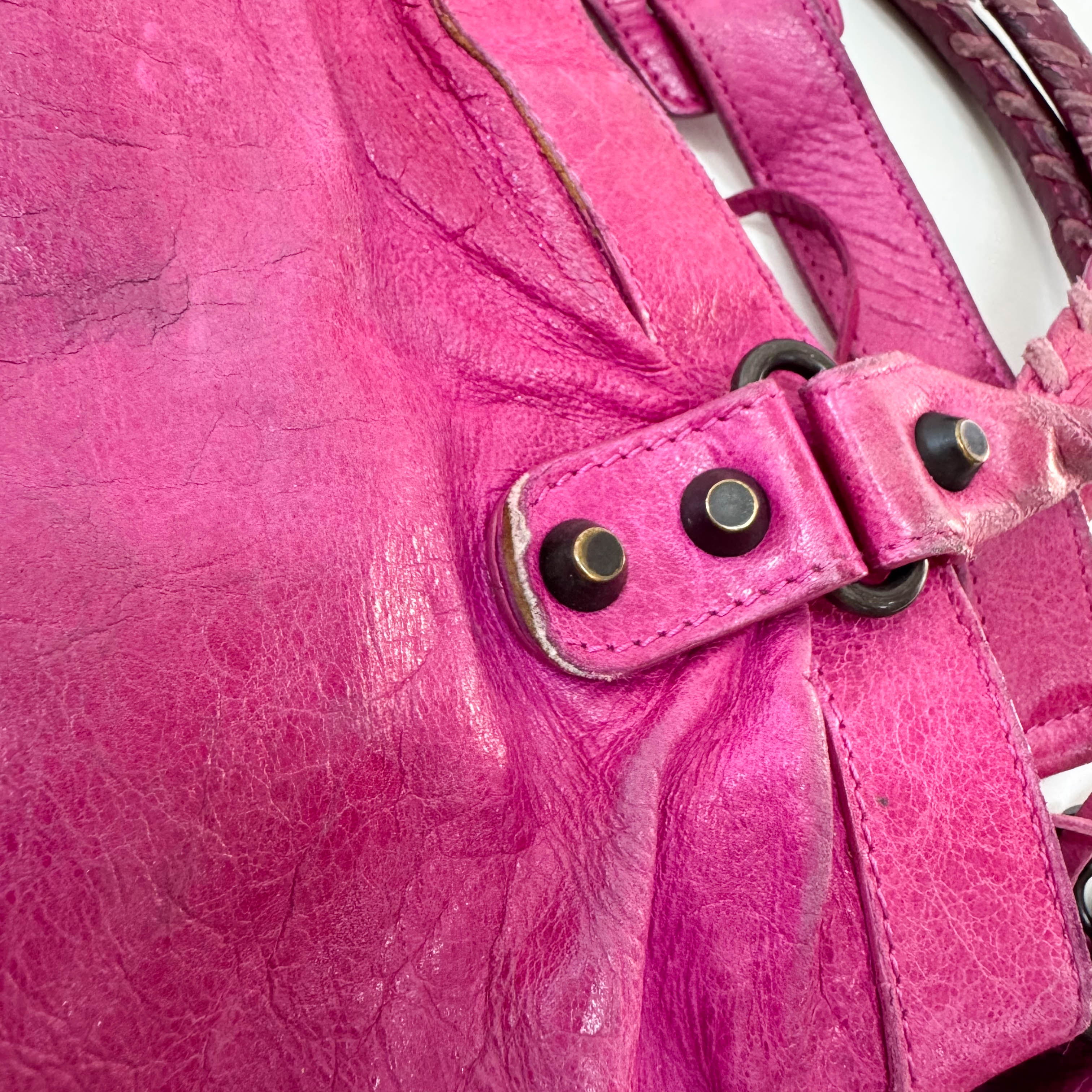 The First Pink Leather Bag