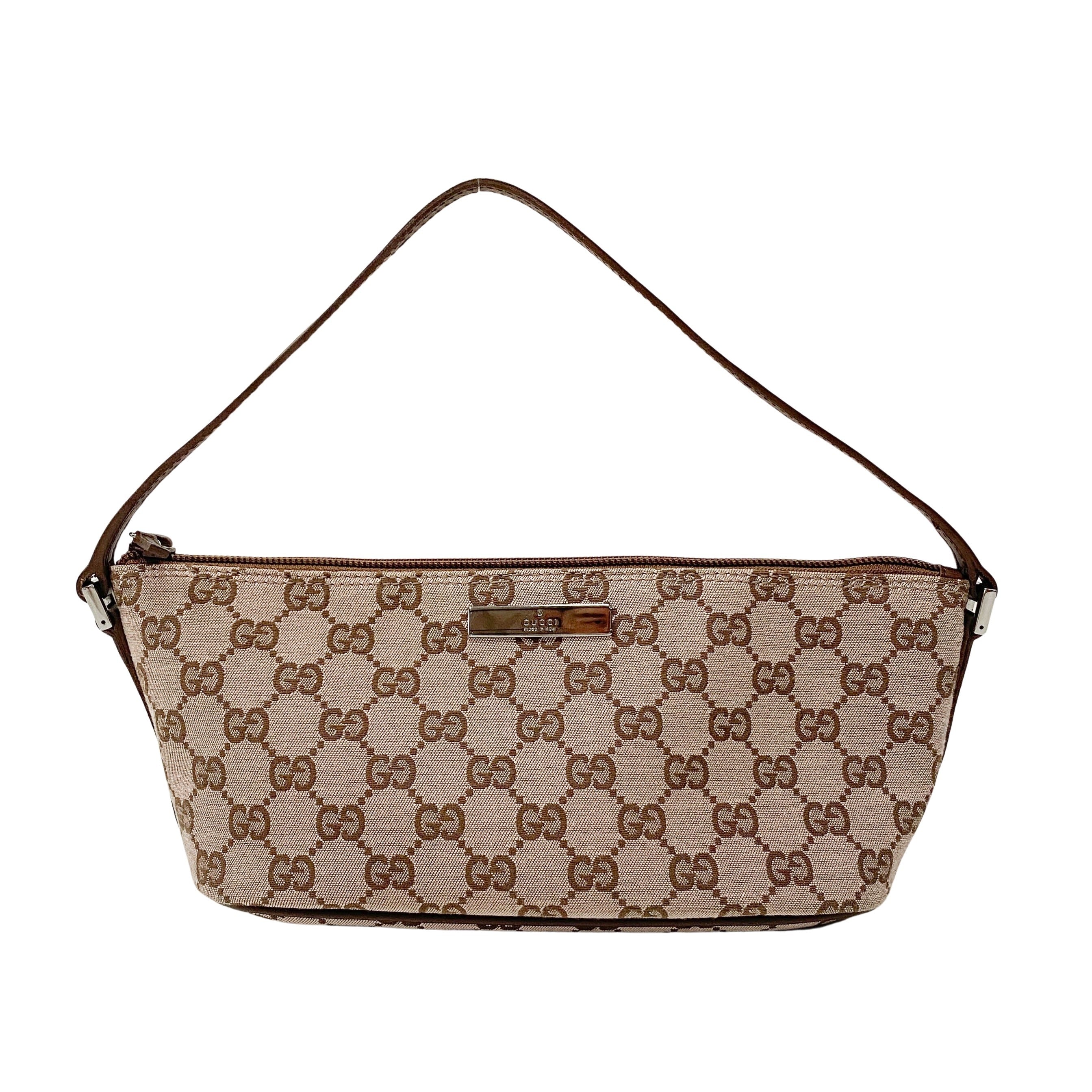Boat GG Canvas Brown Pouch