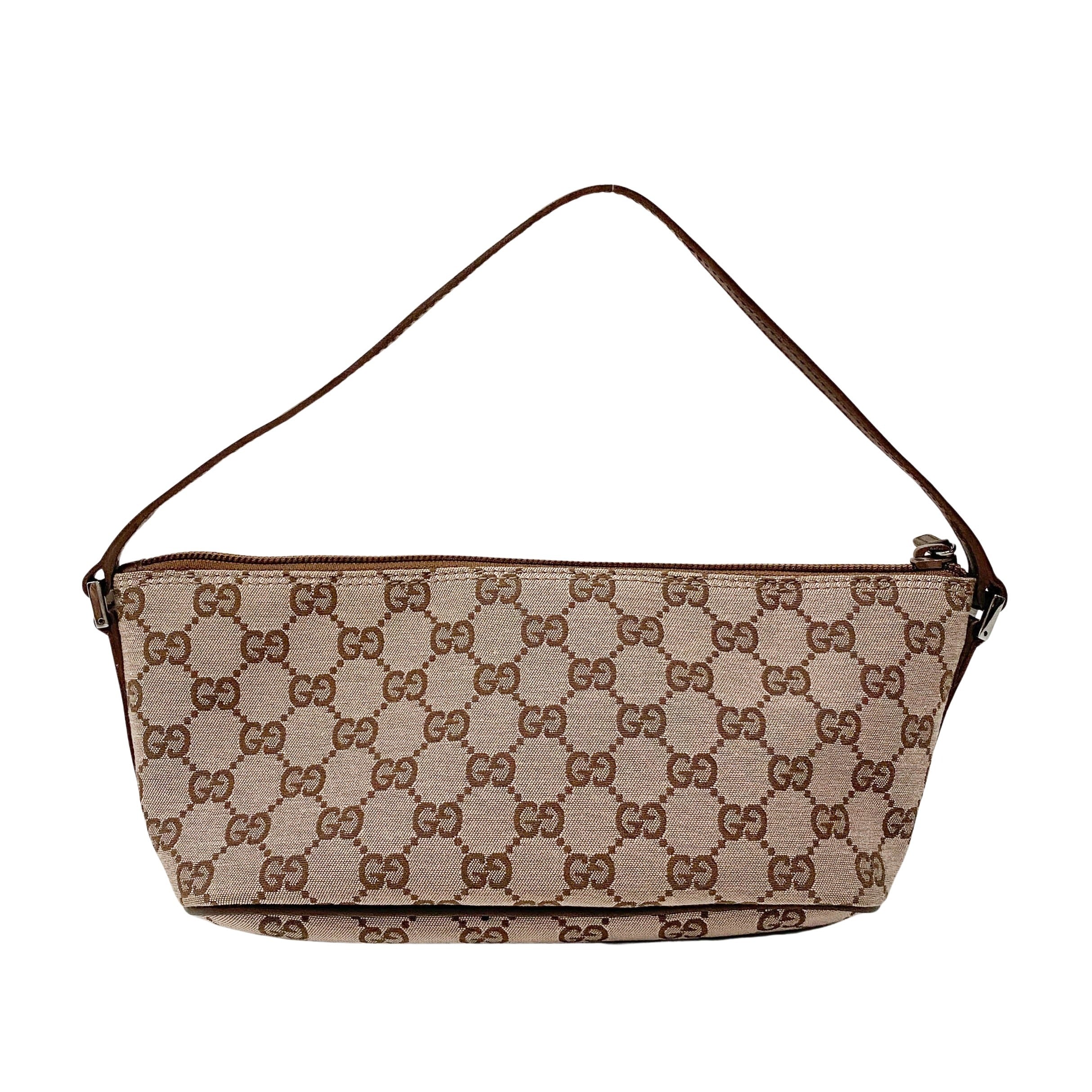 Boat GG Canvas Brown Pouch