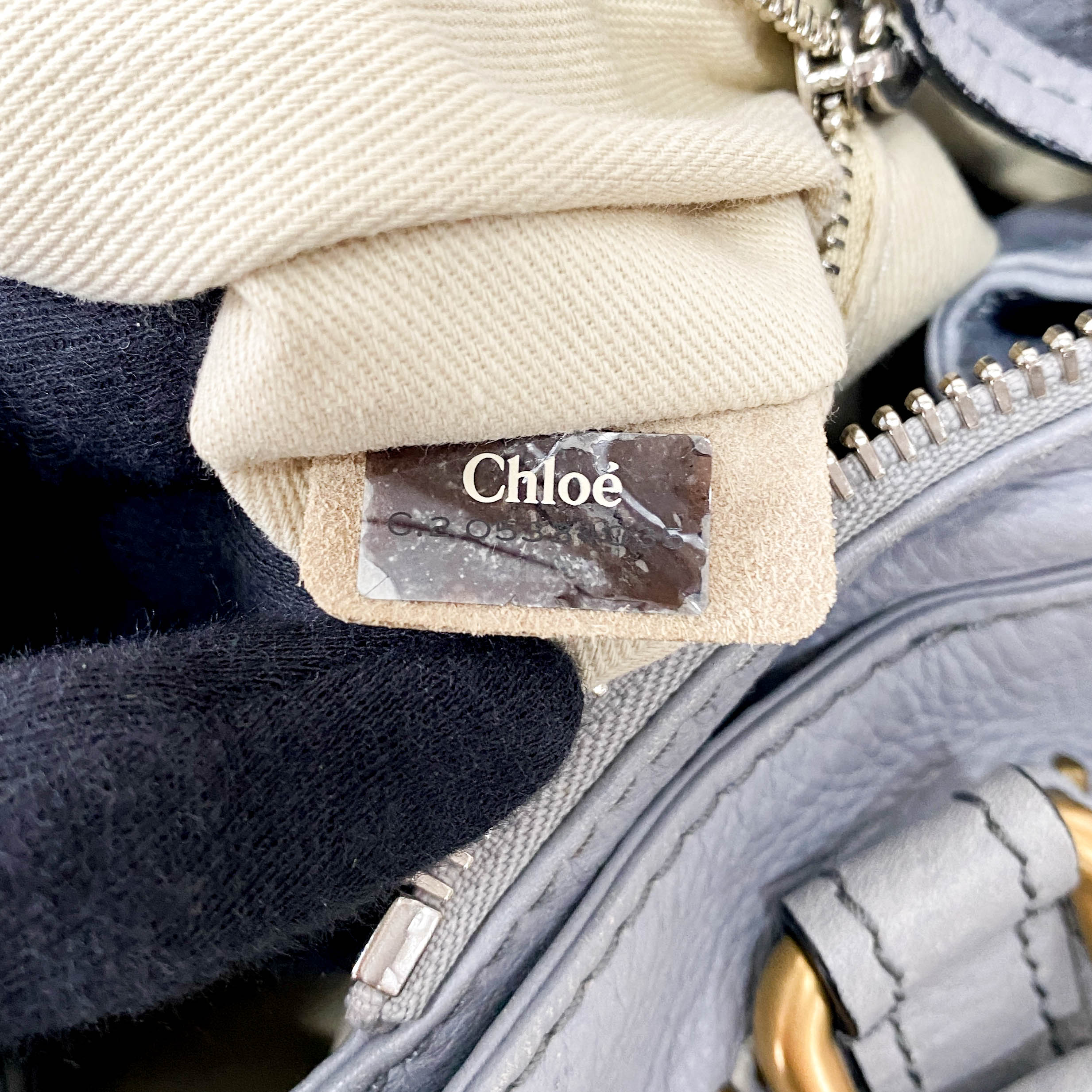 Paddington Grey Leather Shoulder Bag