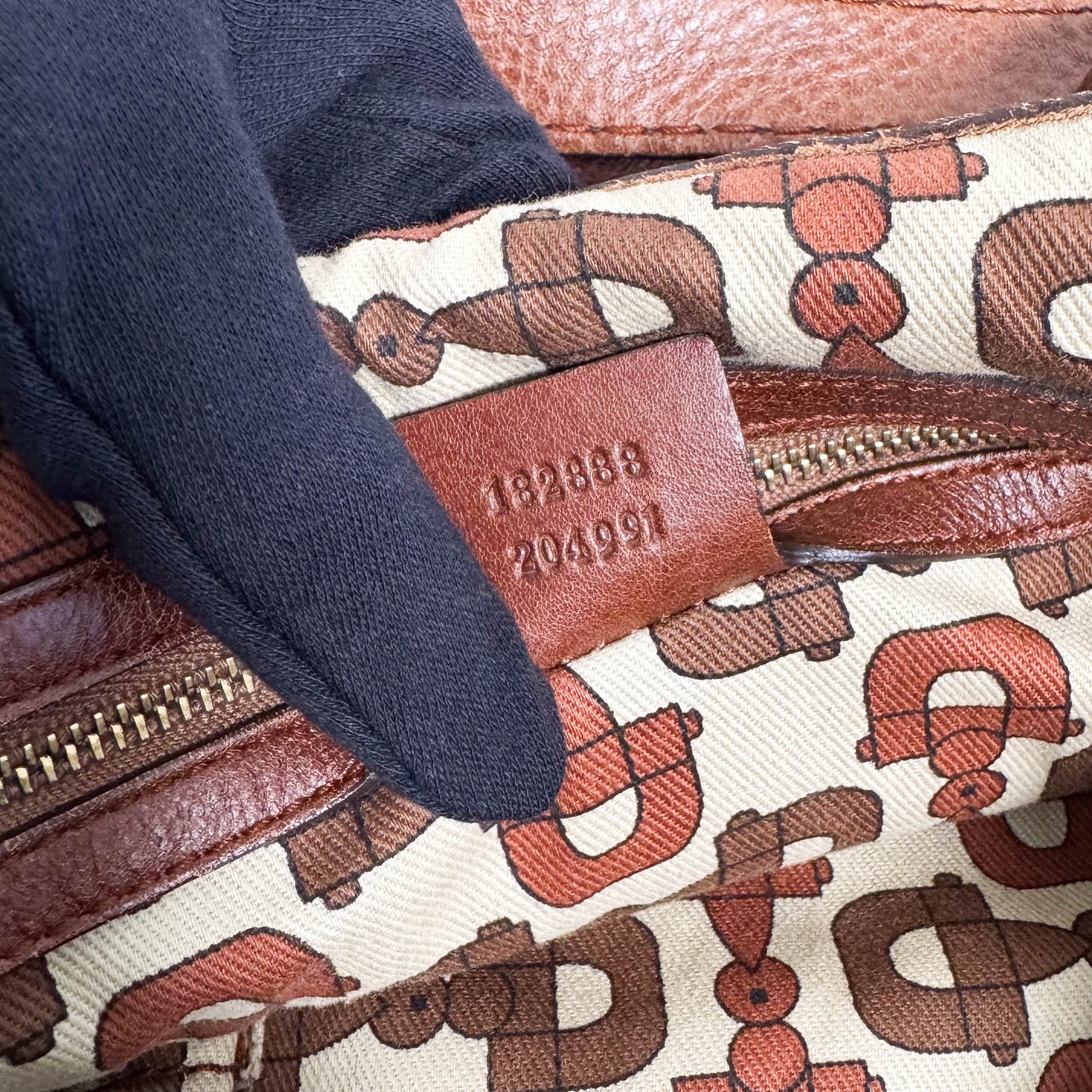 Bamboo Tassel Indy Brown Leather Shoulder Bag