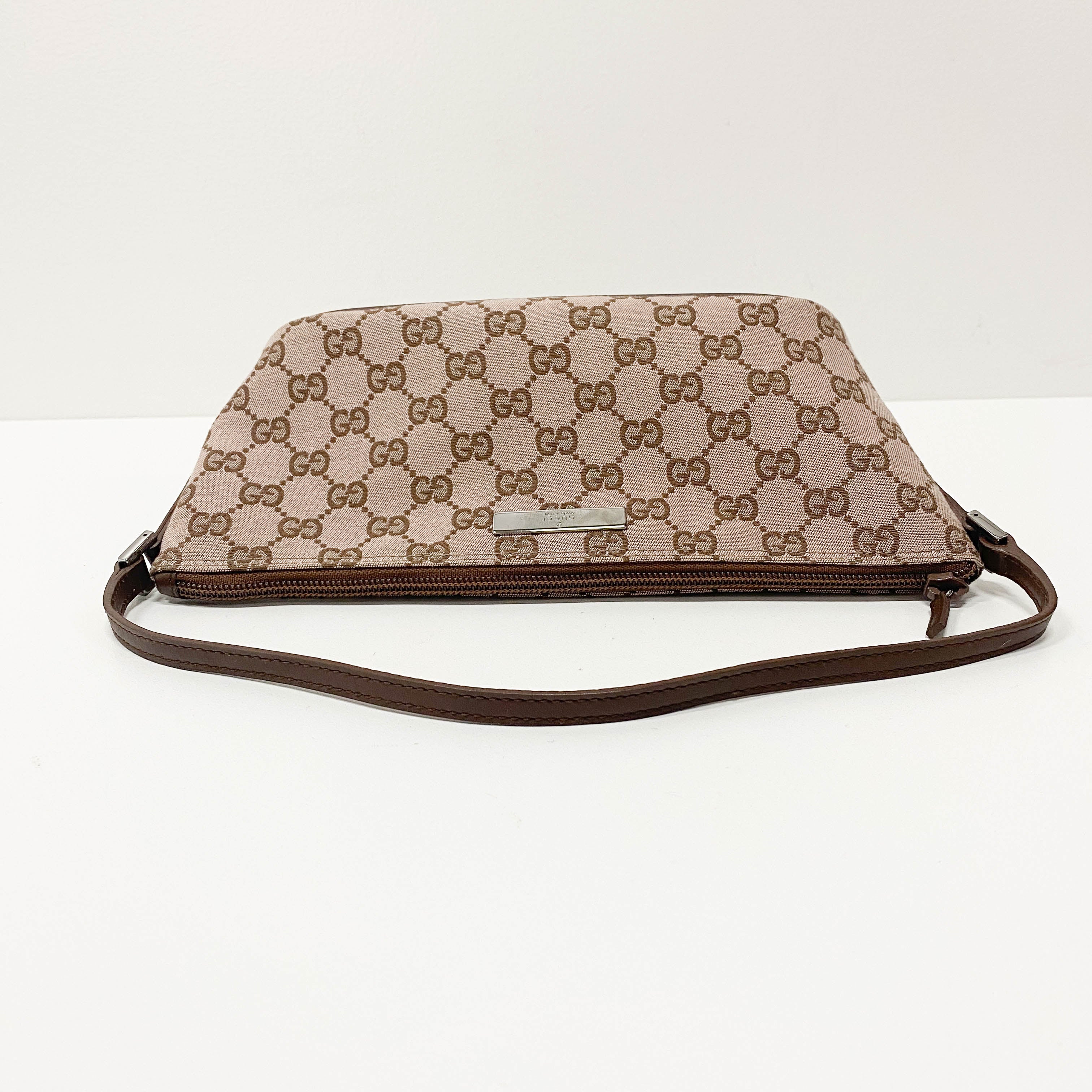 Boat GG Canvas Brown Pouch