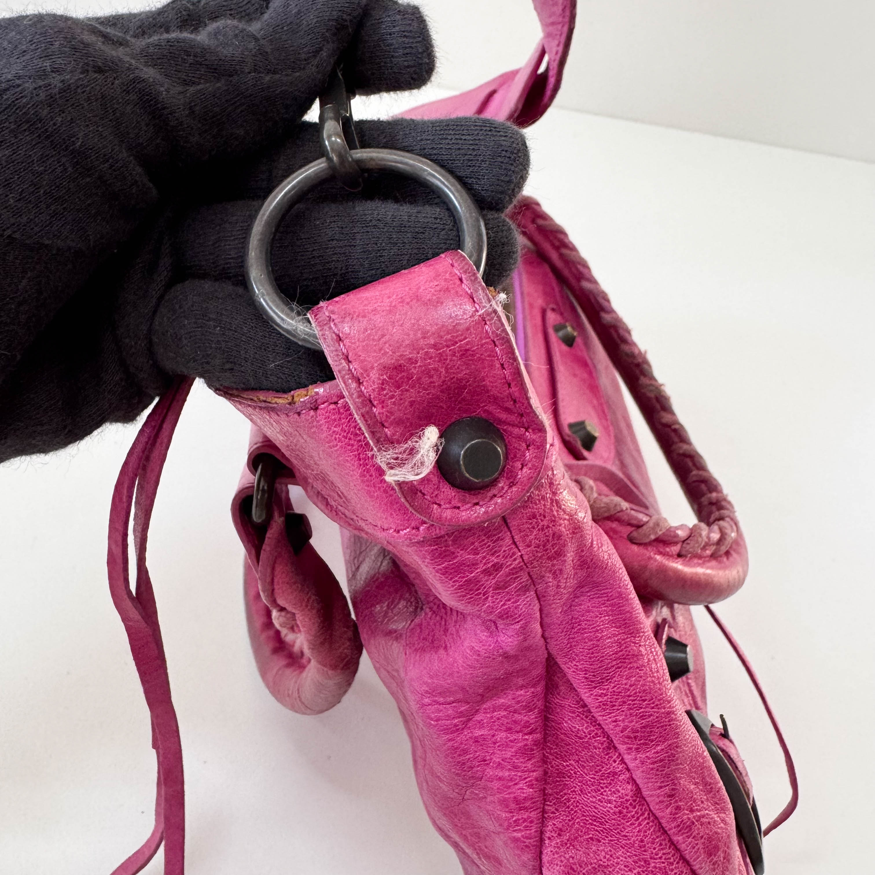 The First Pink Leather Bag