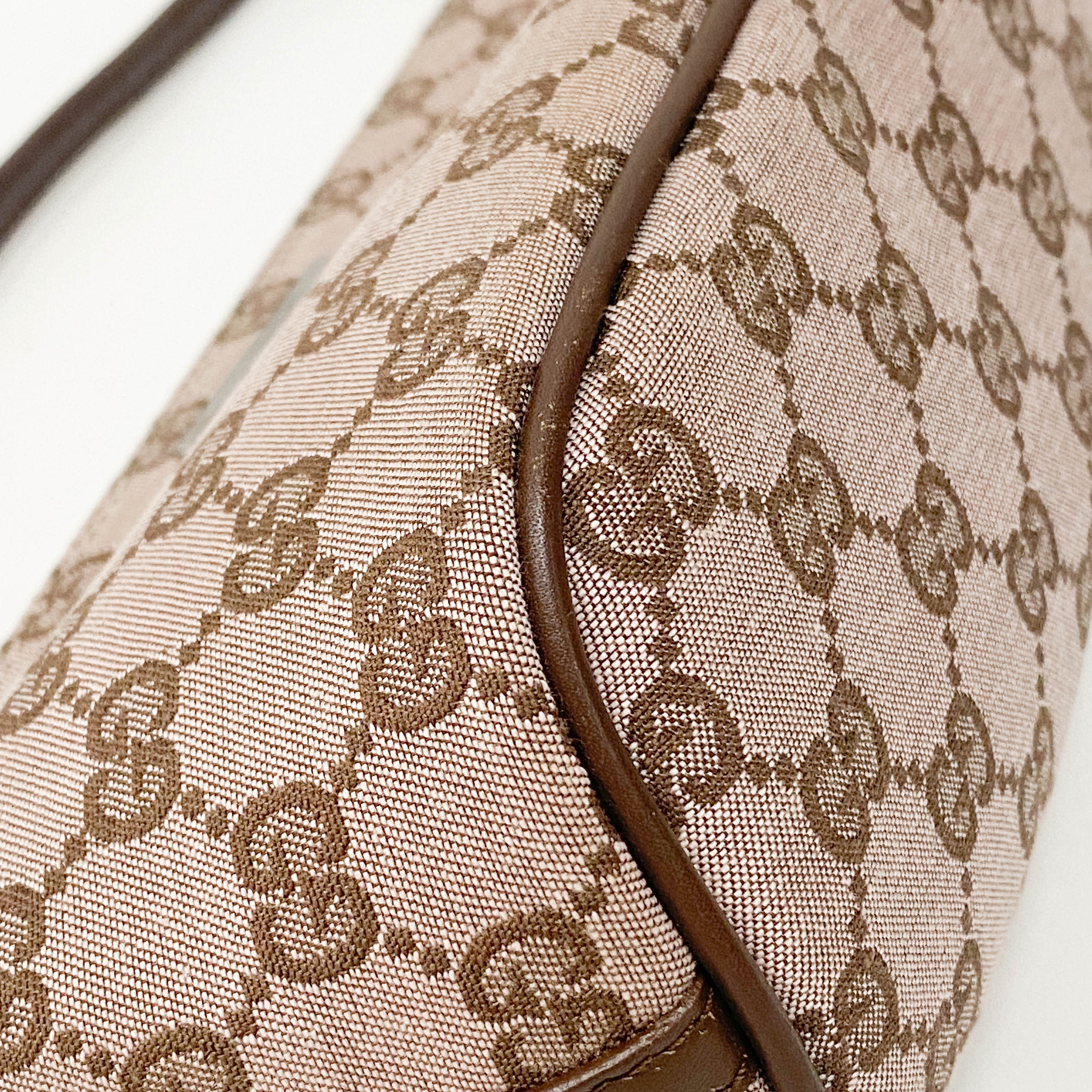 Boat GG Canvas Brown Pouch