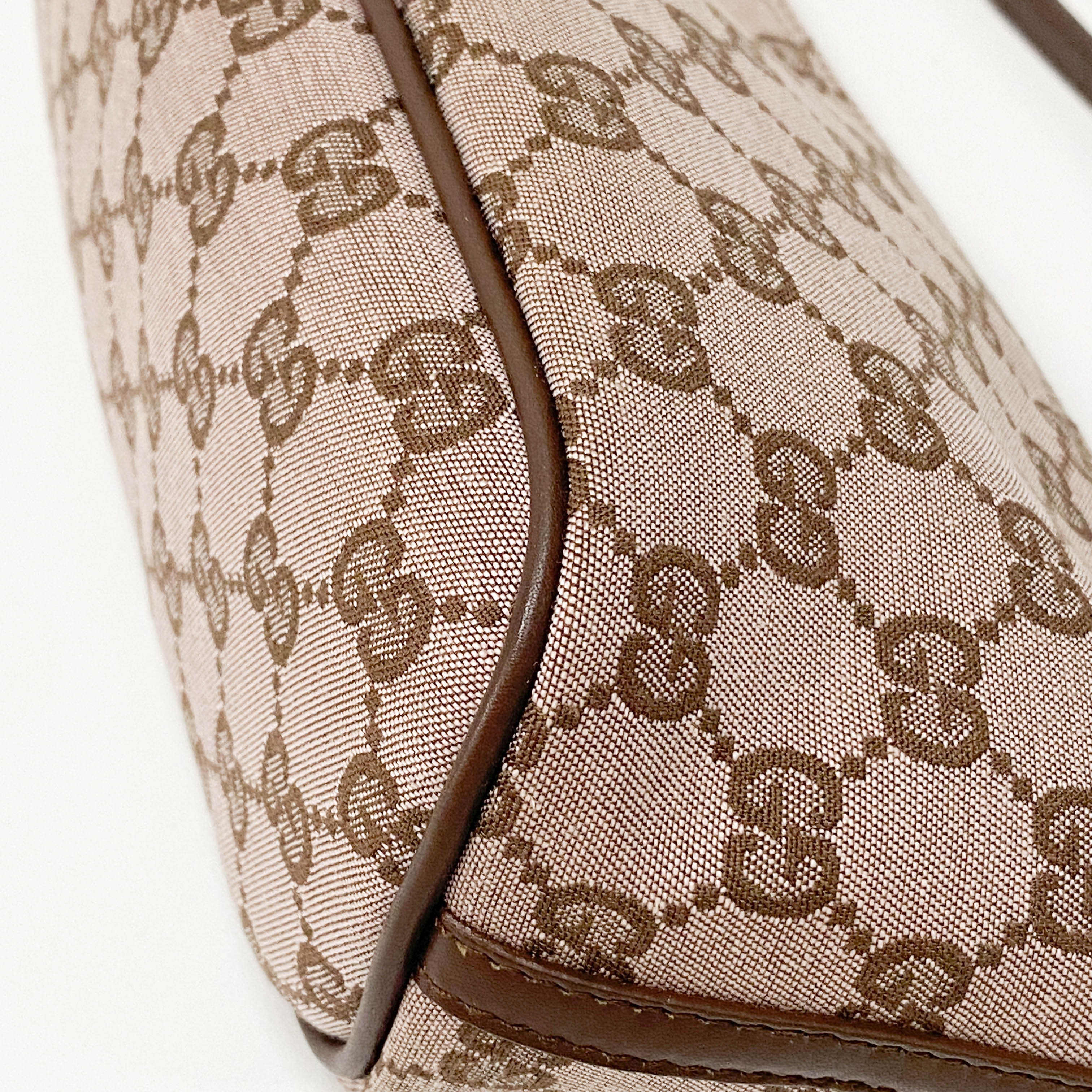 Boat GG Canvas Brown Pouch