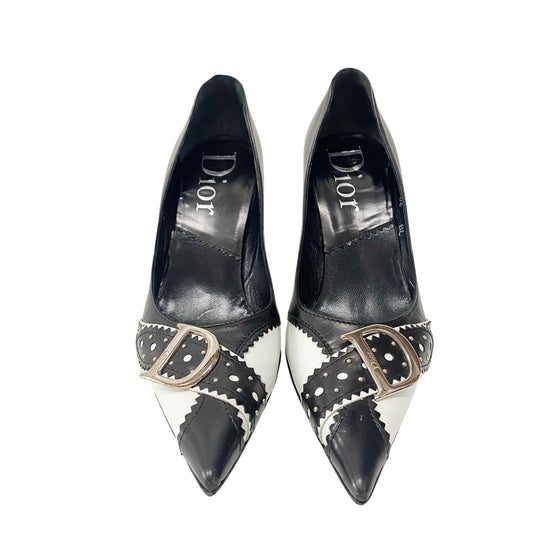 Size 36 Black & White Heels