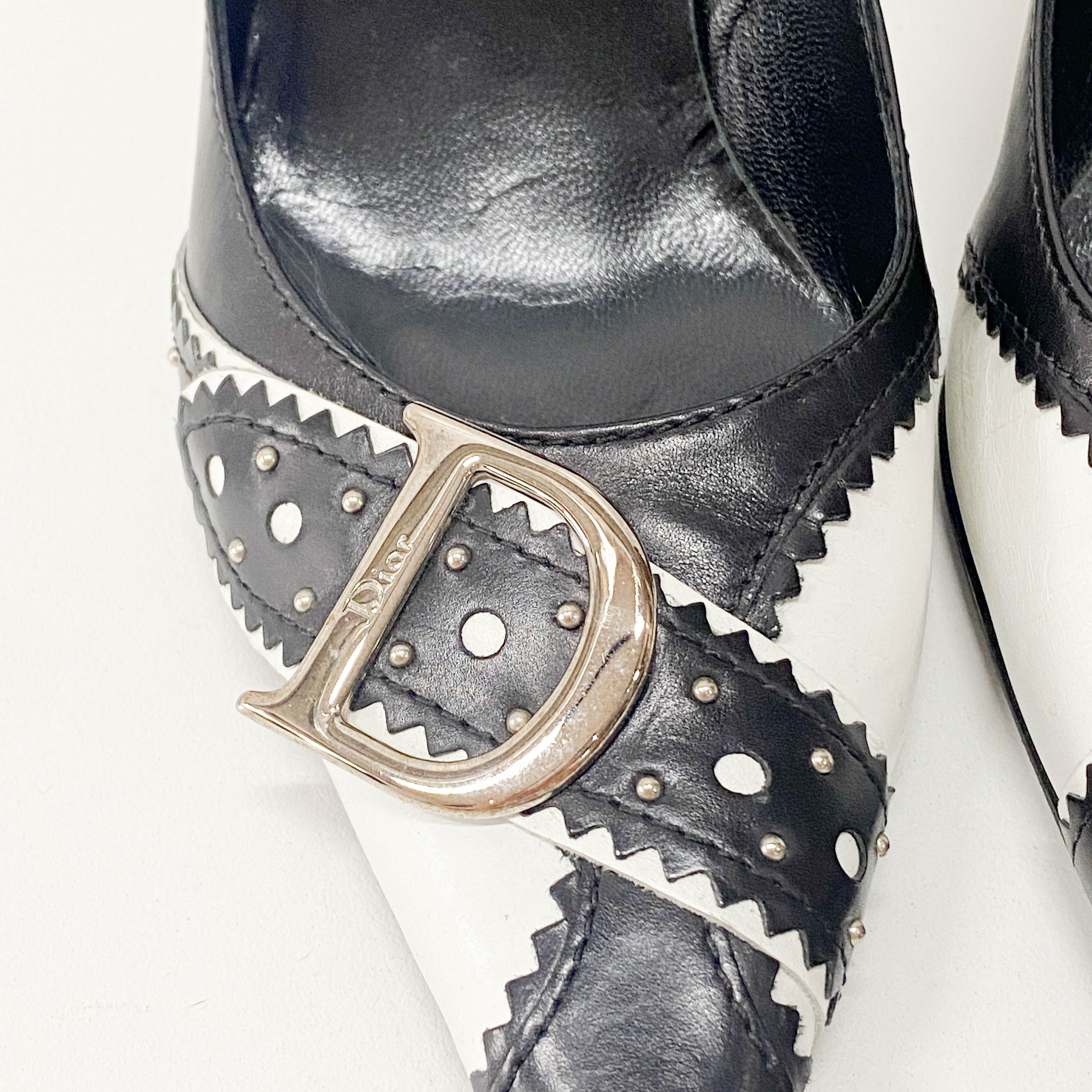 Size 36 Black & White Heels