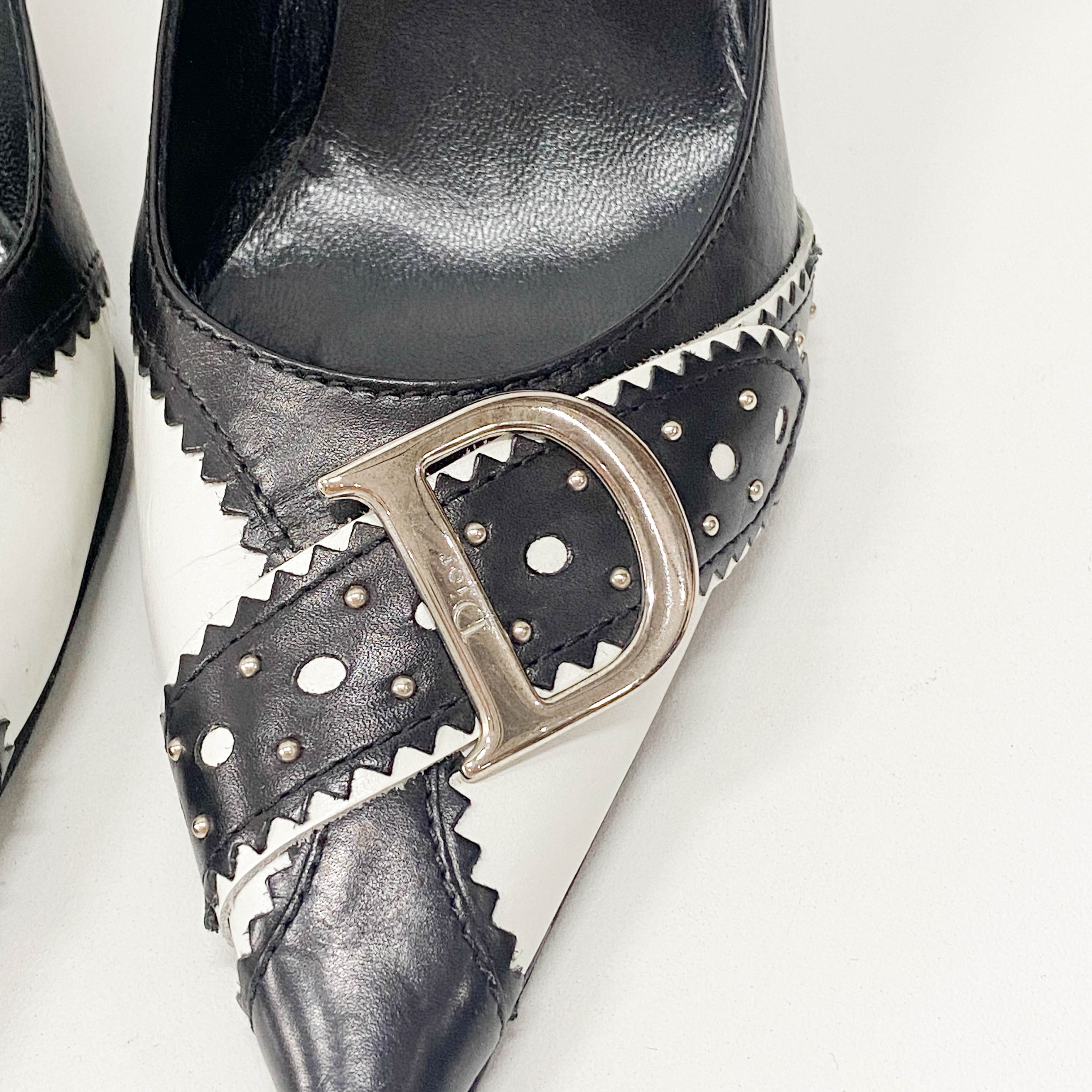 Size 36 Black & White Heels