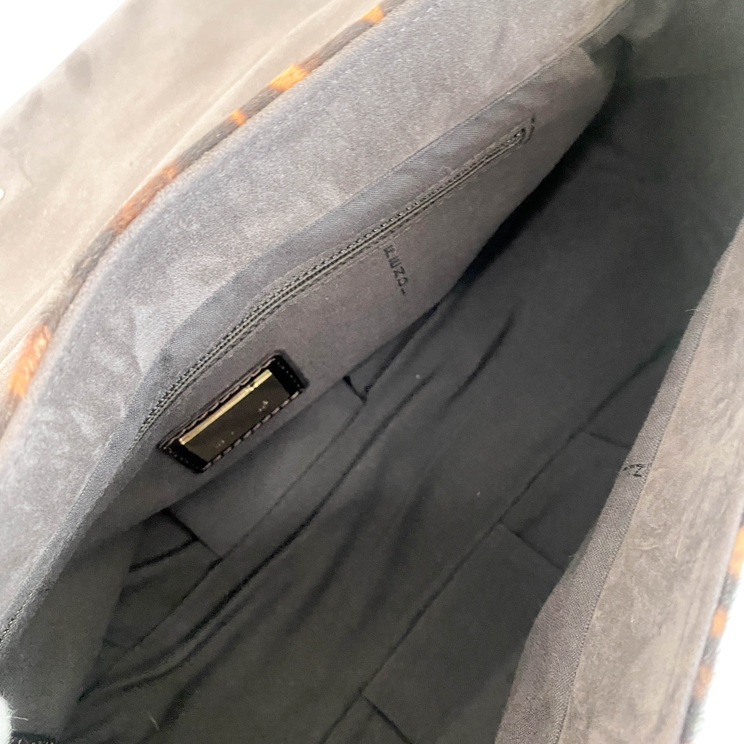 Large Baguette Leopard Pony Hair Shoulder Bag