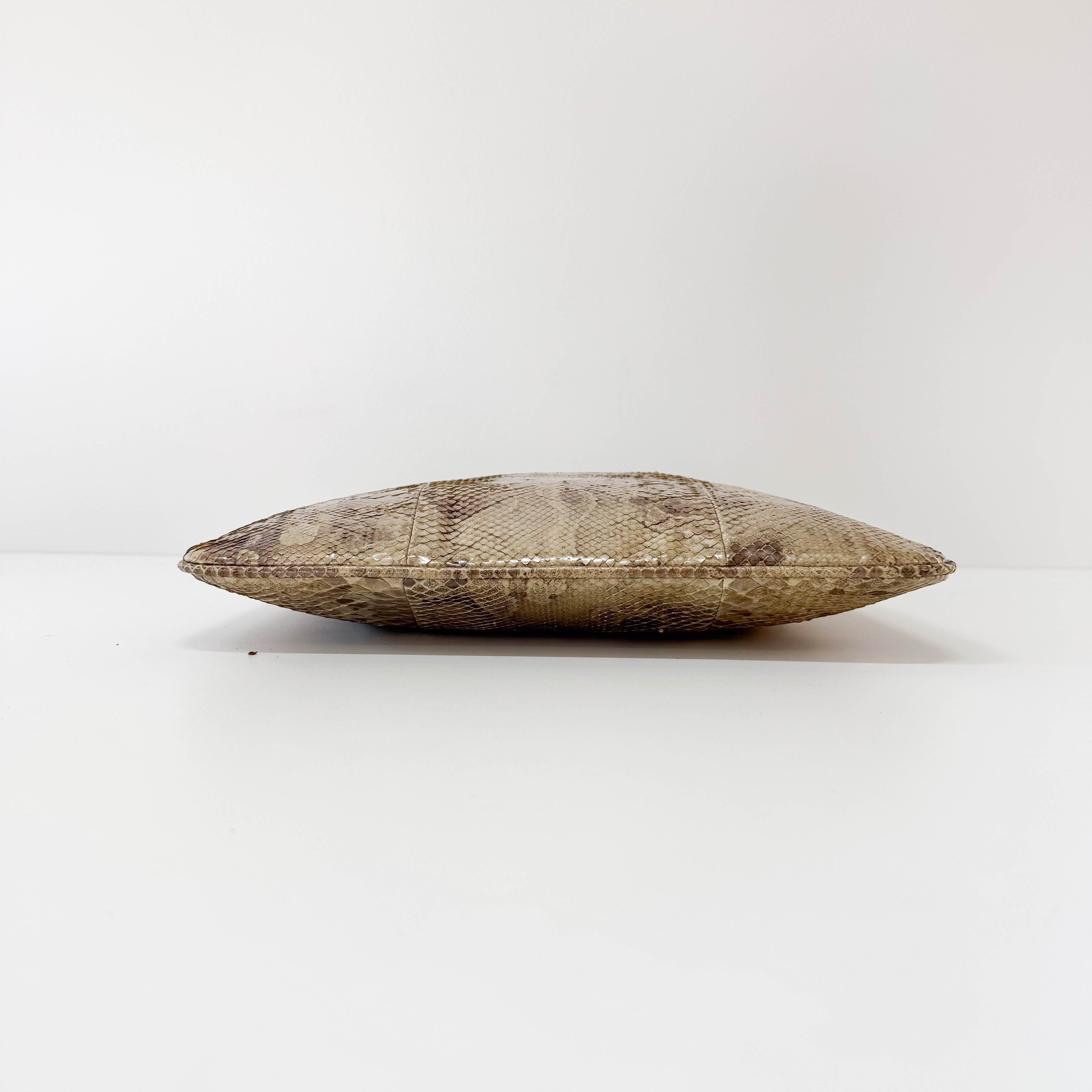 Metallic Leather Drawstring Bag