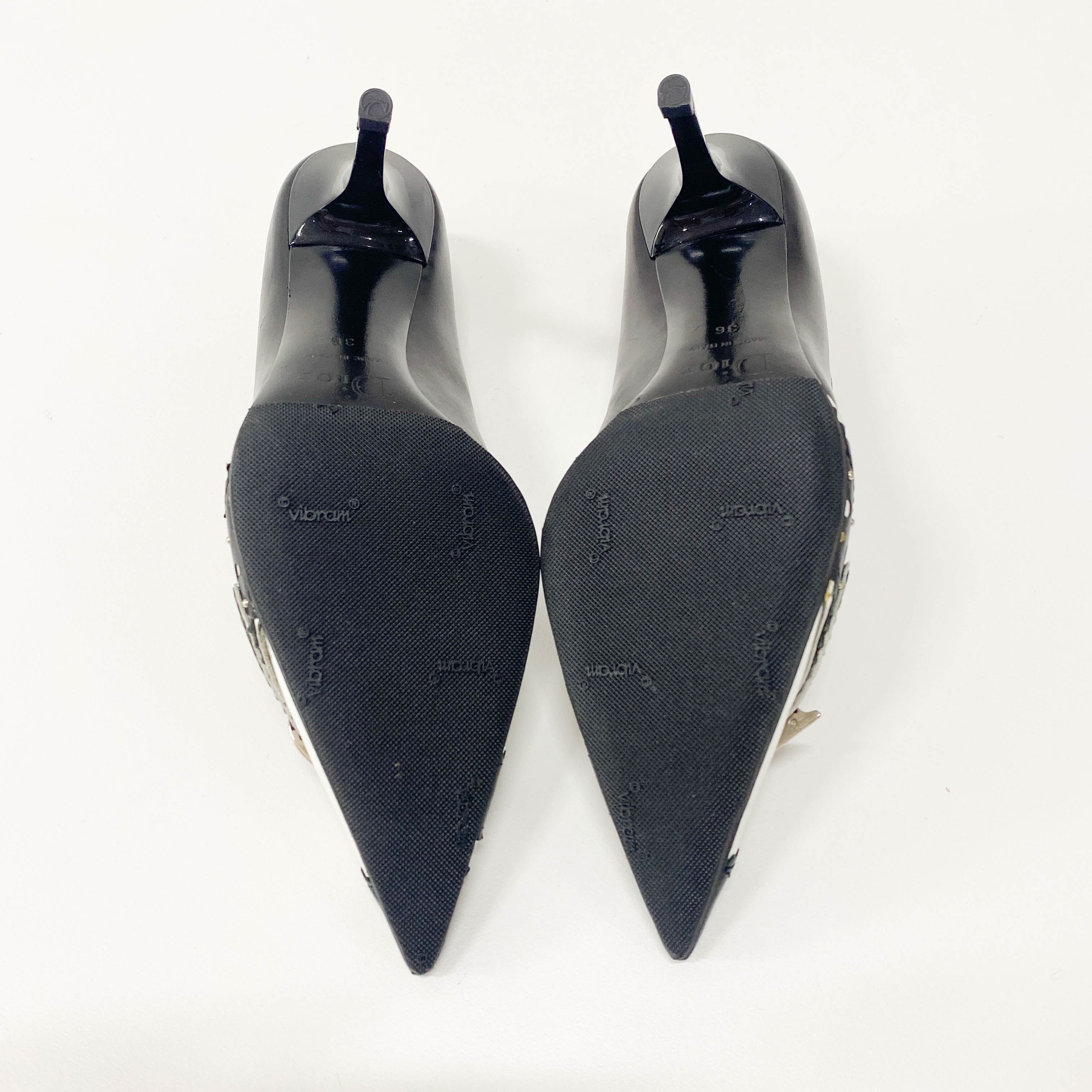 Size 36 Black & White Heels