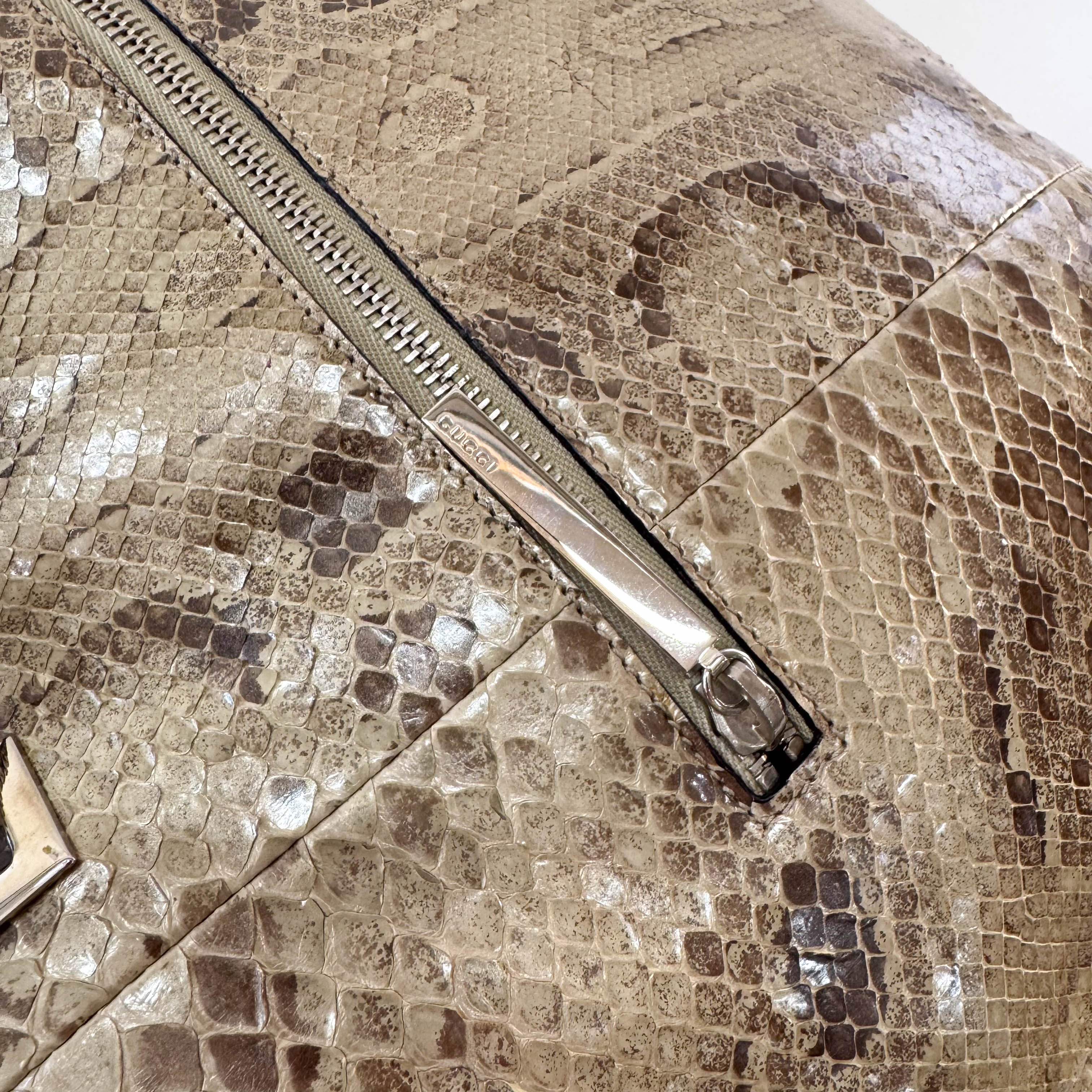 Metallic Leather Drawstring Bag