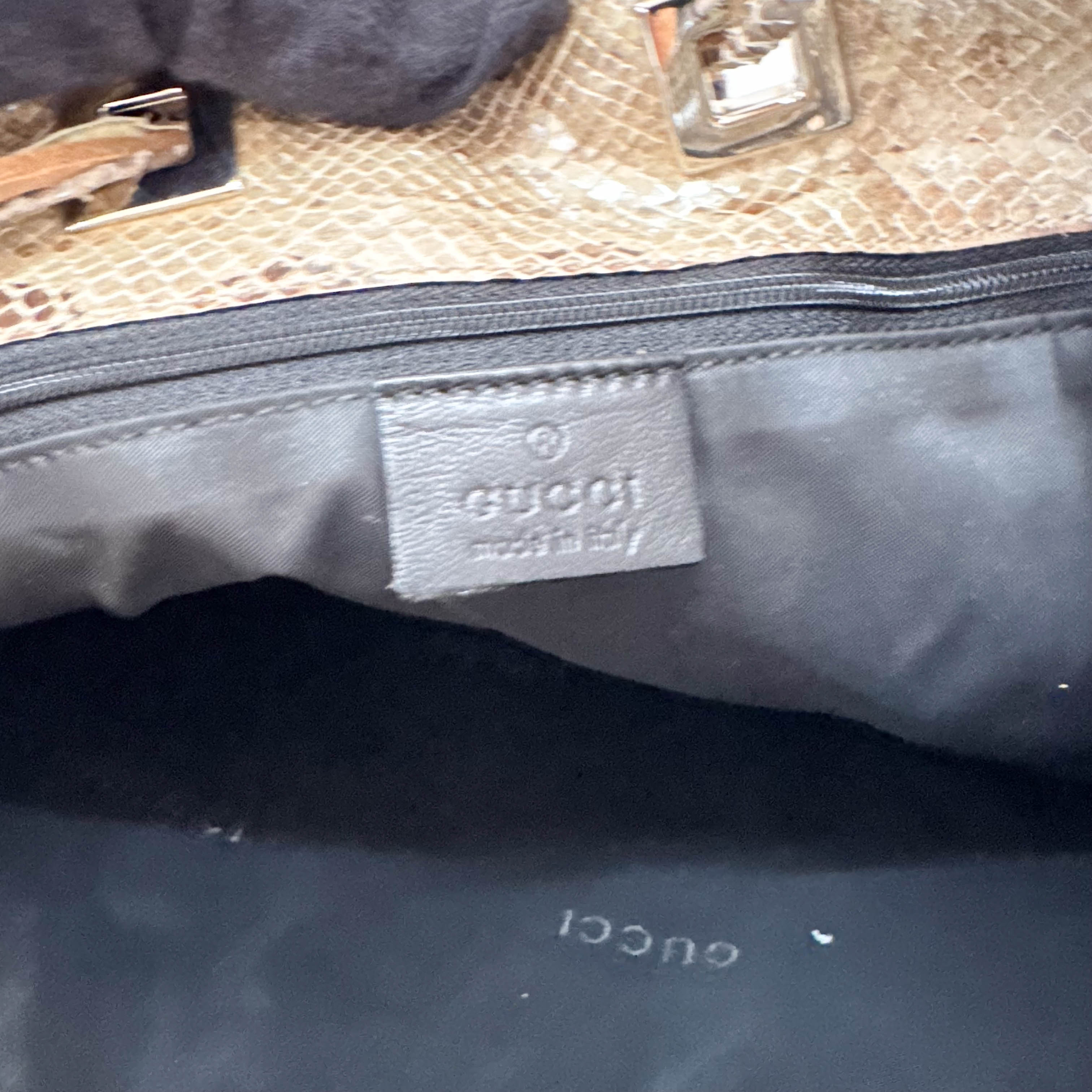 Metallic Leather Drawstring Bag