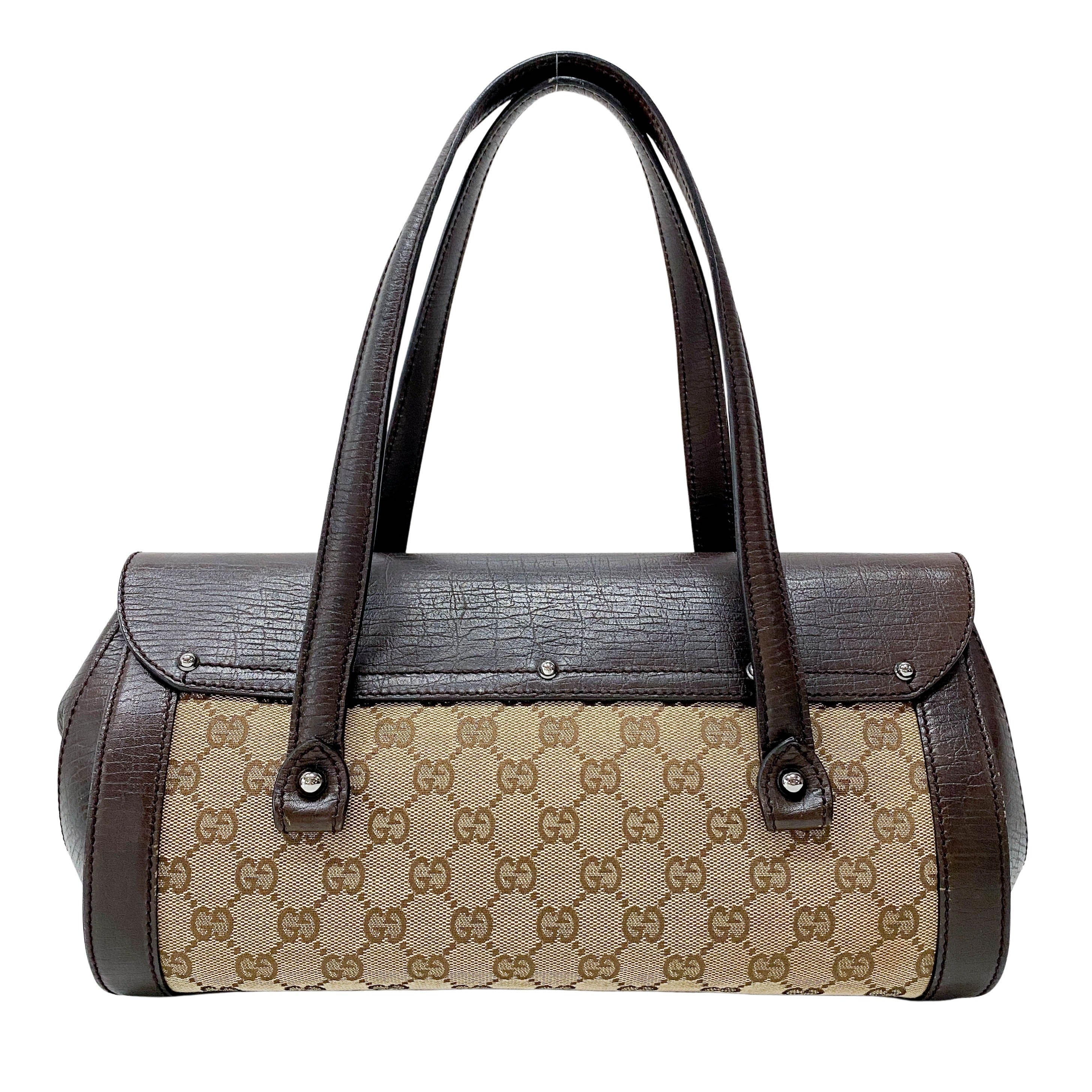 Bamboo Bullet Brown Leather Shoulder Bag