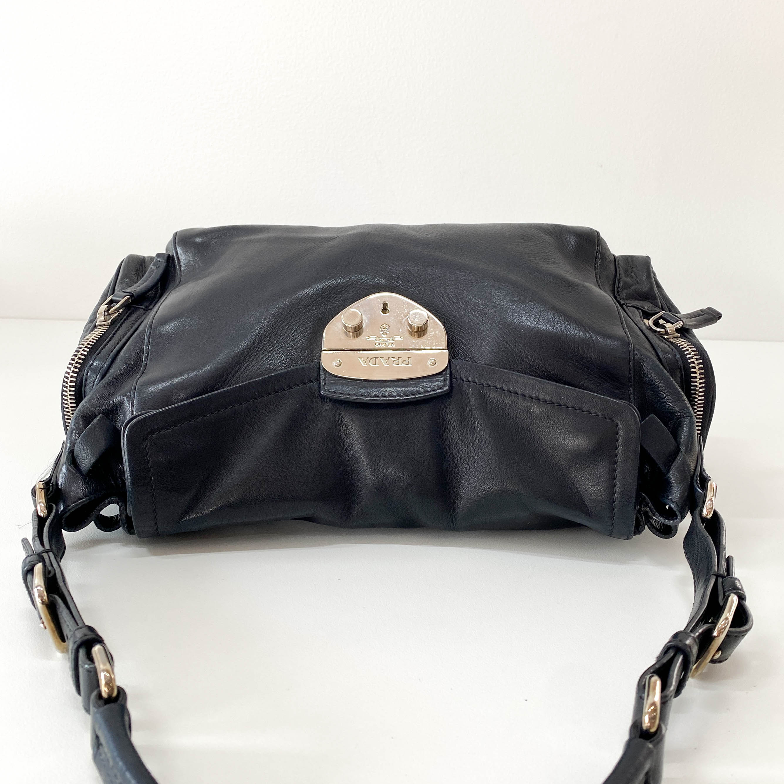 Black Leather Shoulder Bag