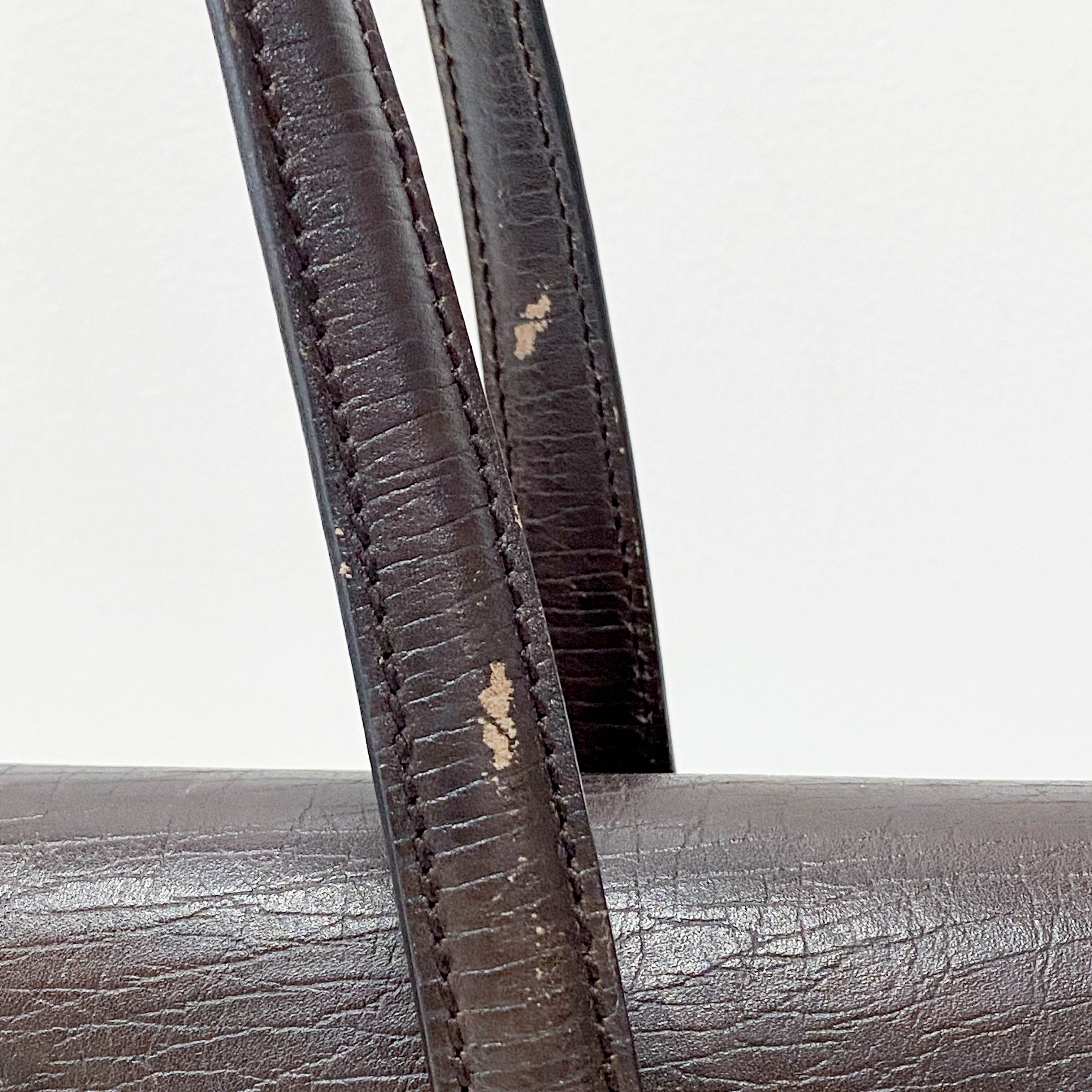 Bamboo Bullet Brown Leather Shoulder Bag