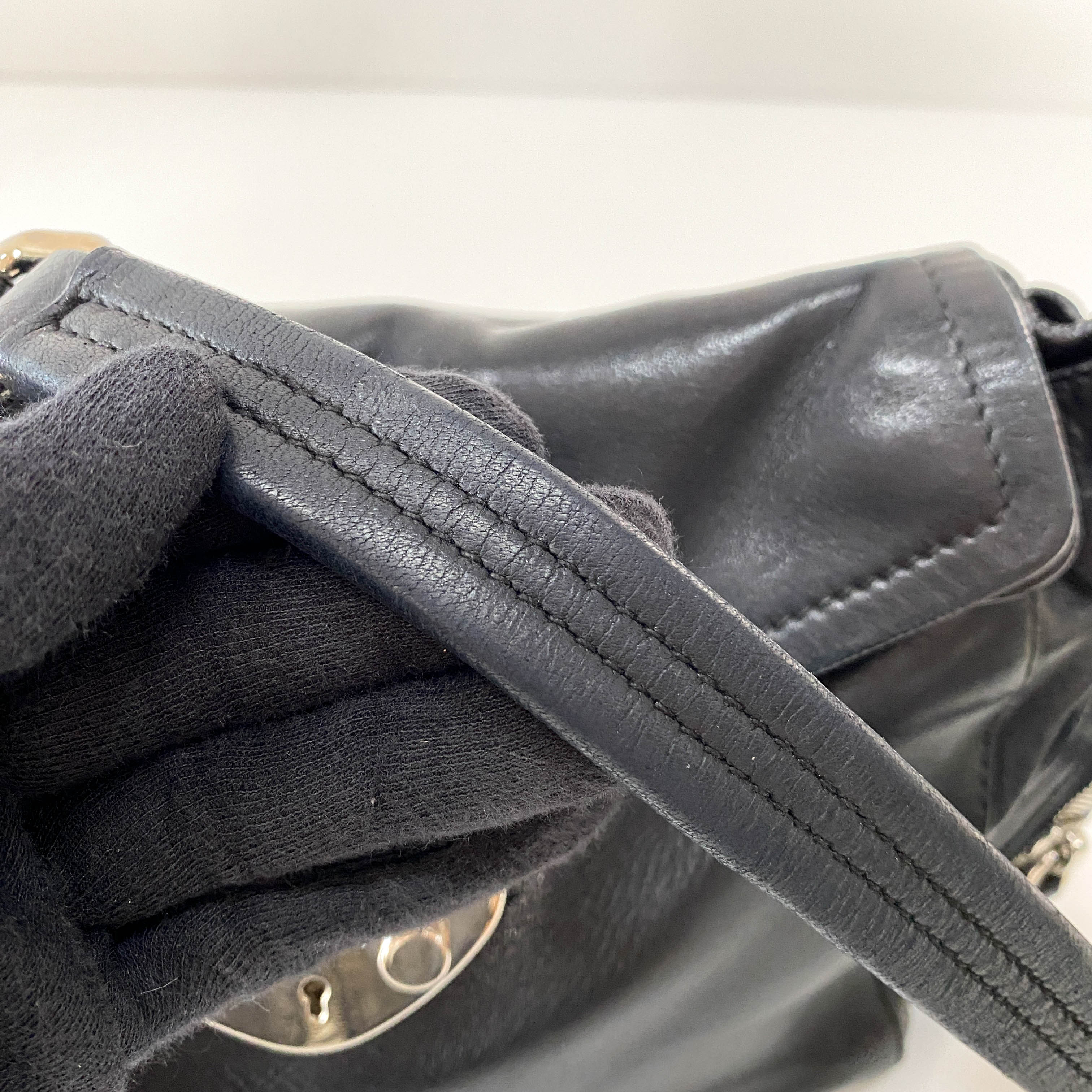 Black Leather Shoulder Bag