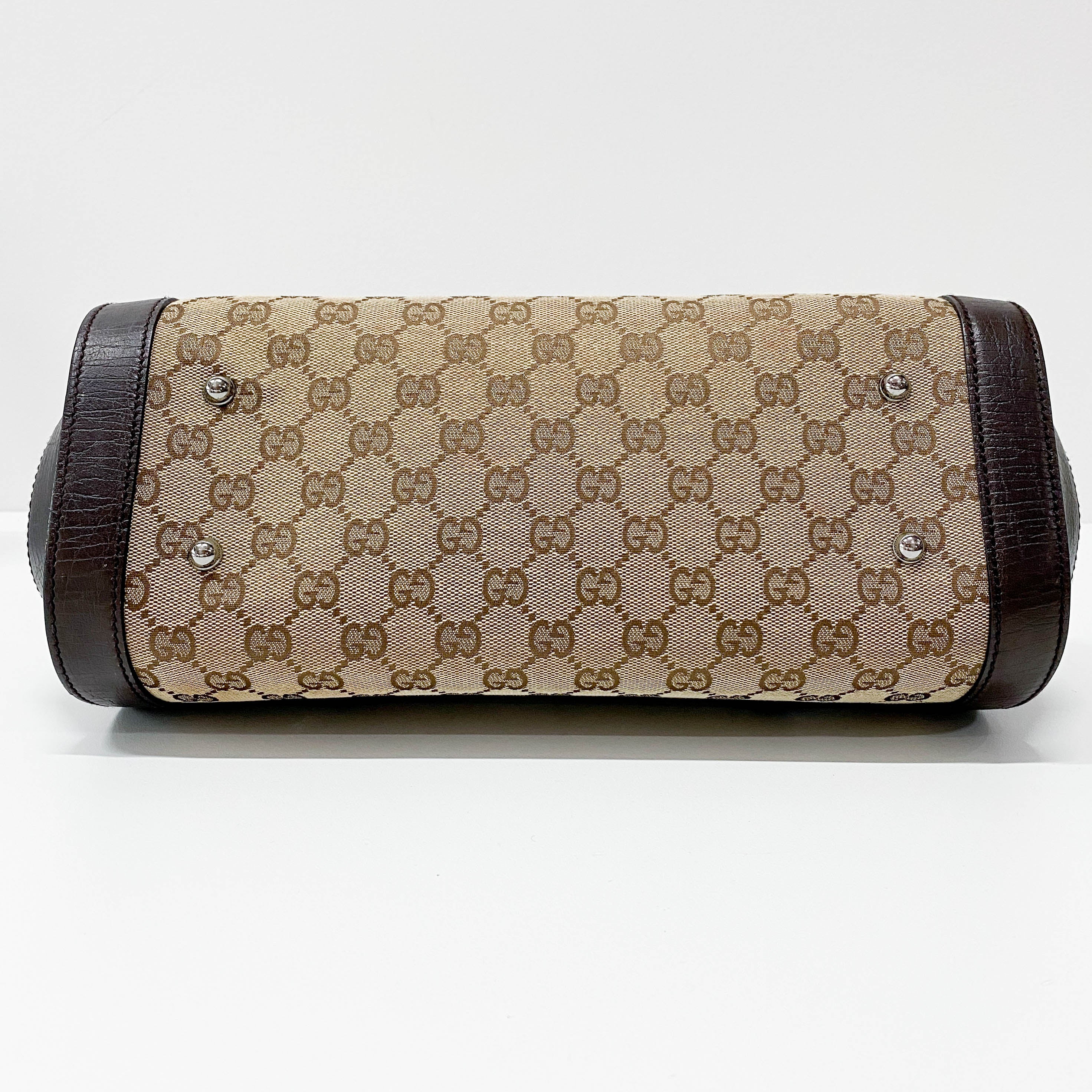 Bamboo Bullet Brown Leather Shoulder Bag