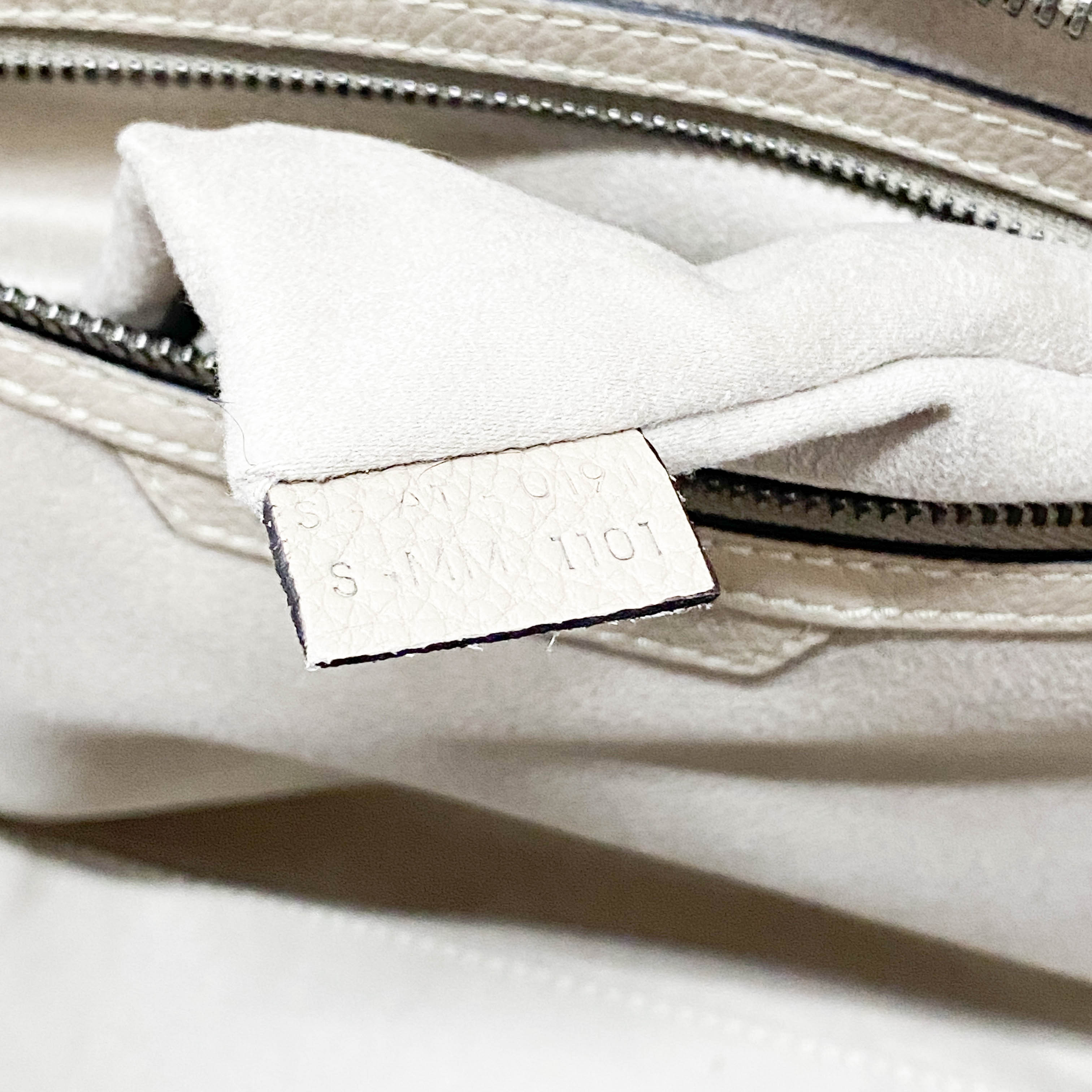 Mini Luggage Grey Leather Tote Bag