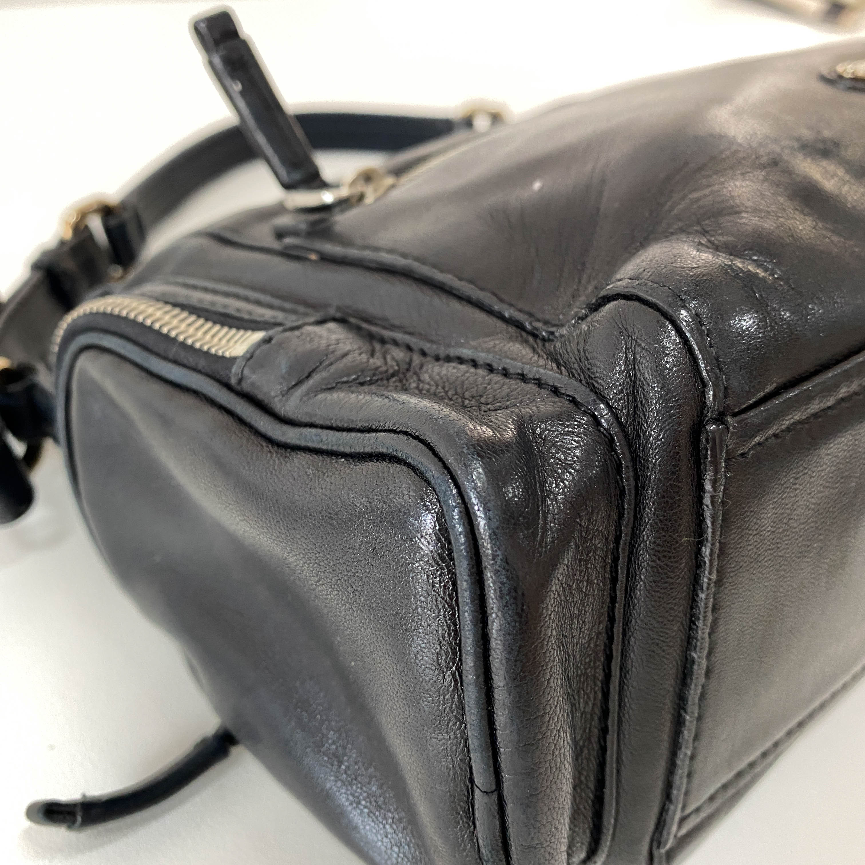Black Leather Shoulder Bag
