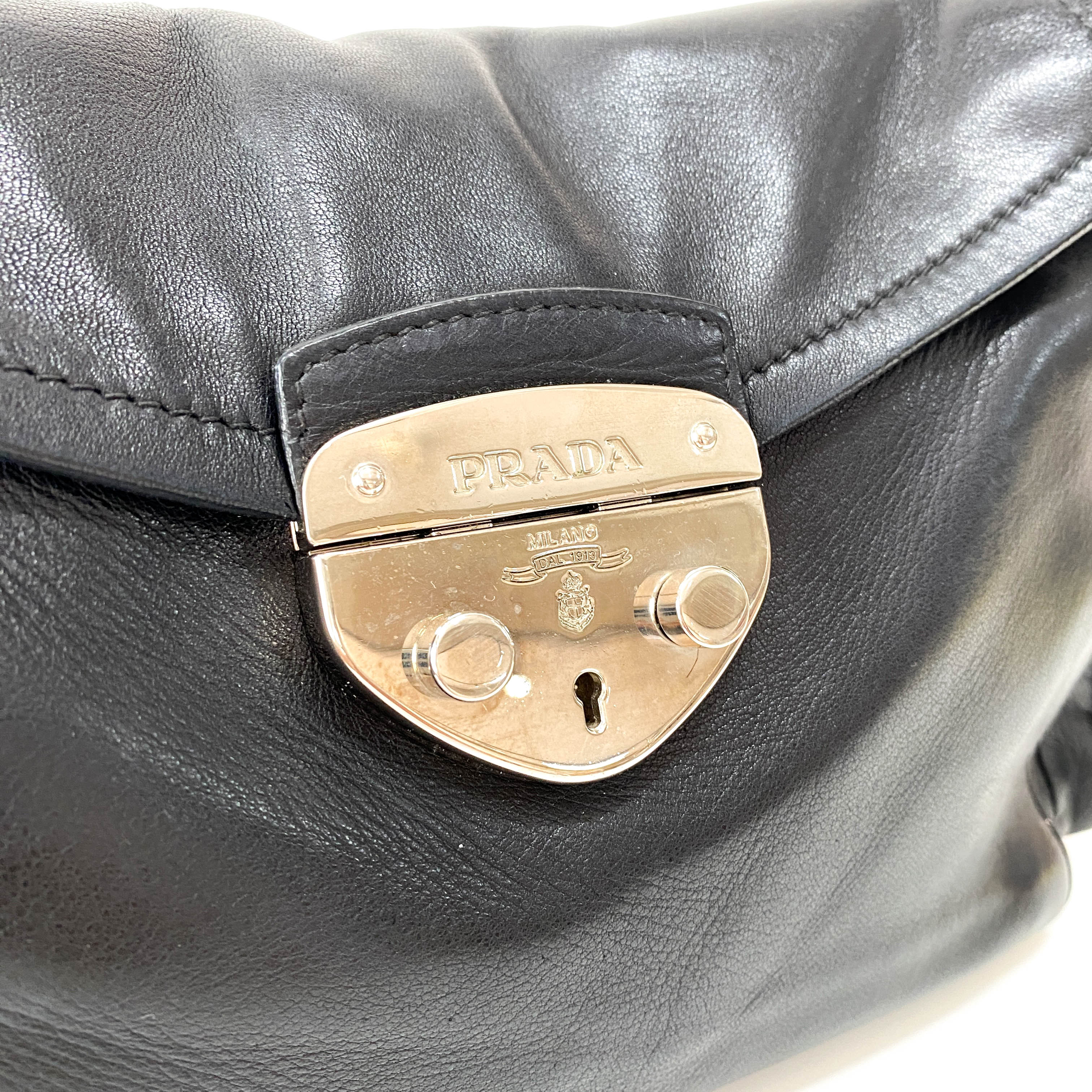 Black Leather Shoulder Bag